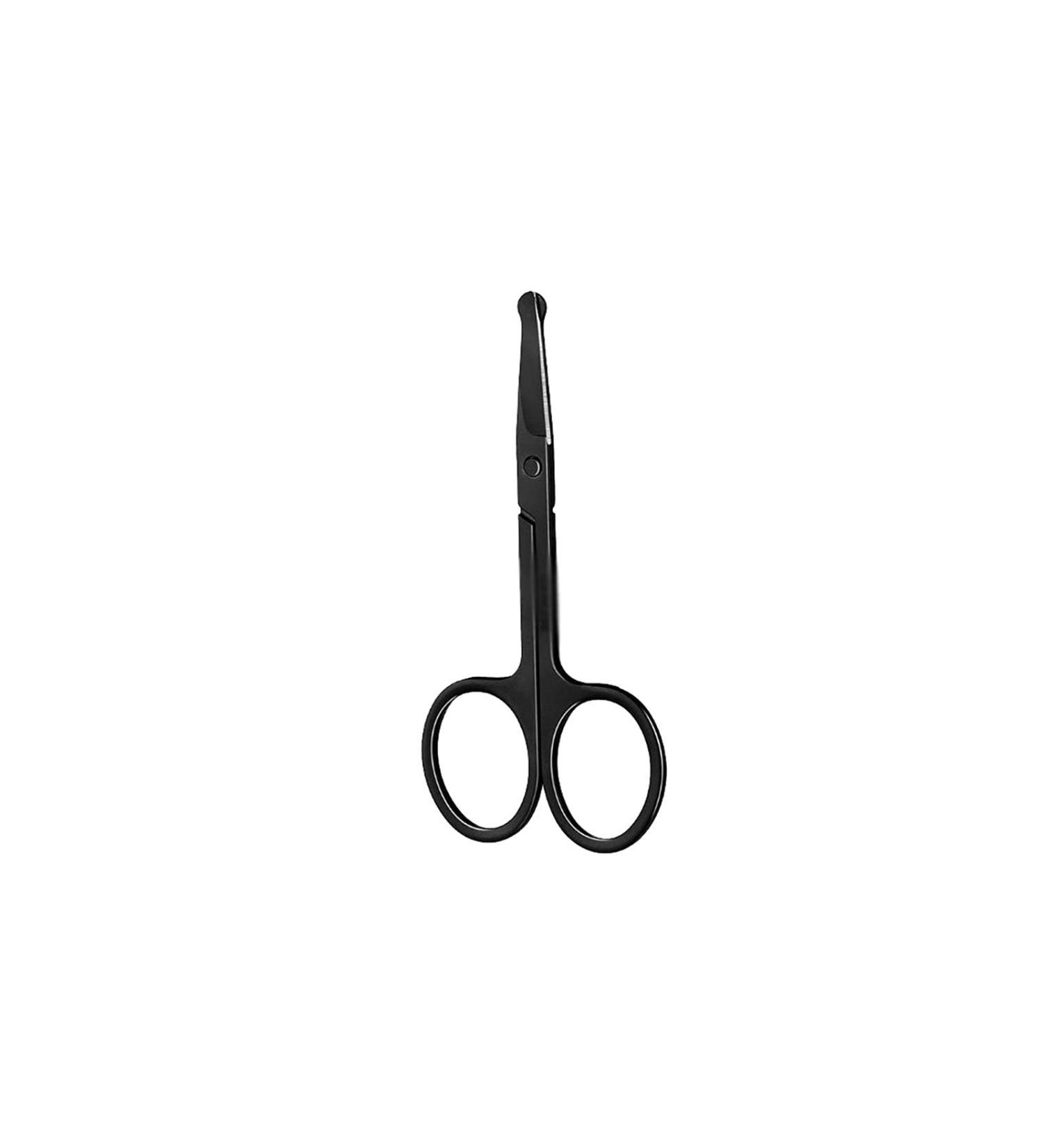 TEMKIN Stainless Steel Nose Hair Trimmer - Portable Mustache & Ear Hair Remover Scissors | Mini Curved Design for Precision Grooming - Buy Online on SooperMarket.com