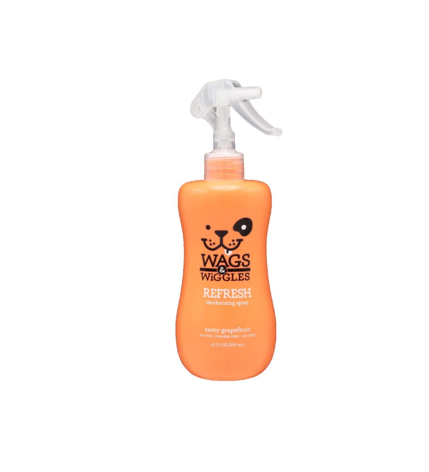 Wags & Wiggles Zesty Grapefruit Dog Grooming Spray 12oz - Waterless Shampoo, Detangling & Deodorizing Mist - Buy Online on SooperMarket.com