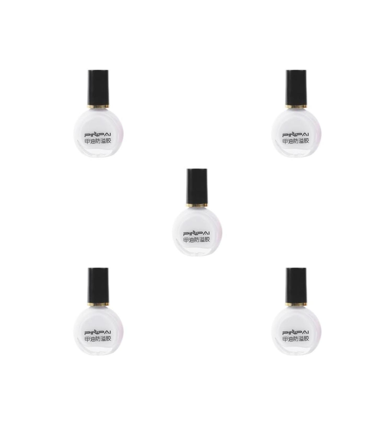 5 set of Nail Polish Glue Peel Off Liquid Nail Art Tape Latex Tape Finger Skin Protected Liquid Nail Care Tool White 10ml 5 set of (White 10ml) - Buy Online on SooperMarket.com