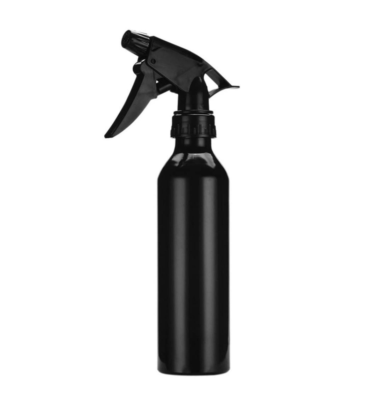 Portable Aluminium Alloy Spray Bottle 250ml - Black Hair Water Sprayer for Barbers | International Shipping - Buy Online on SooperMarket.com