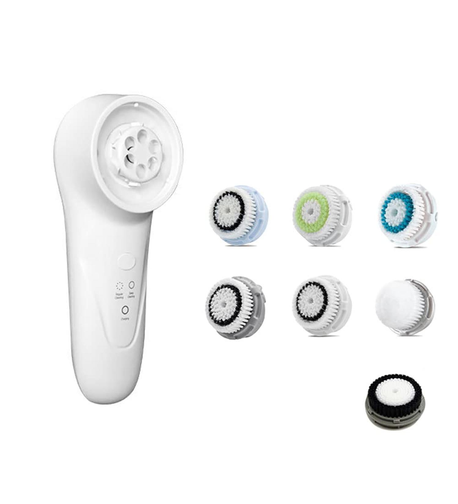 Electric Facial Cleansing Brush IPX7 Waterproof Facial Cleansing Tool With 7 Brush Heads USB Magnetic Charging Electric Facial Scrubber for Women - Buy Online on SooperMarket.com