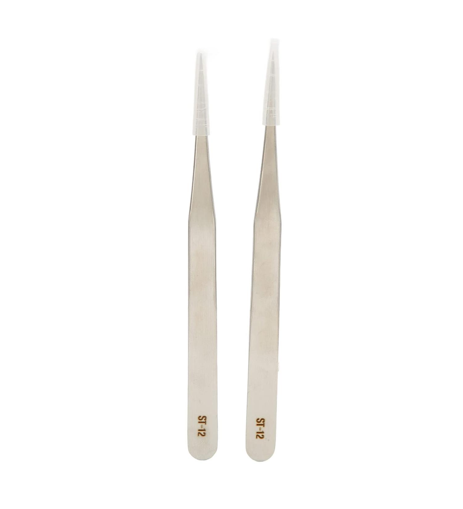Professional Stainless Steel Precise Tweezers - 2-Part Lace Tweezers for Easy & Portable Use - Buy Online on SooperMarket.com