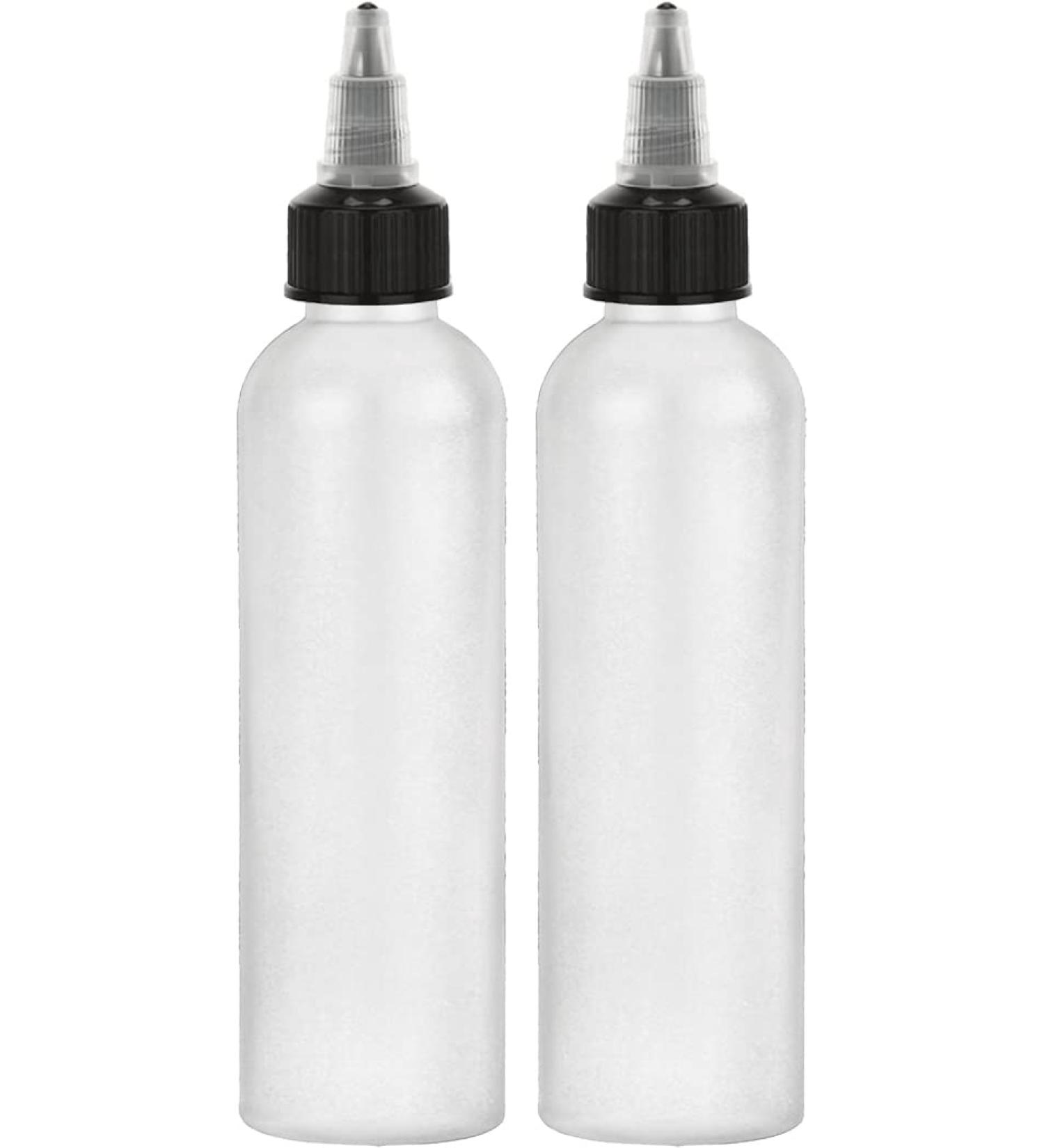BRIGHTFROM 6 OZ Twist Top Applicator Bottles - Pack of 2, Refillable Squeeze Plastic Bottles (Black) - Ideal for Various Uses - Buy Online on SooperMarket.com