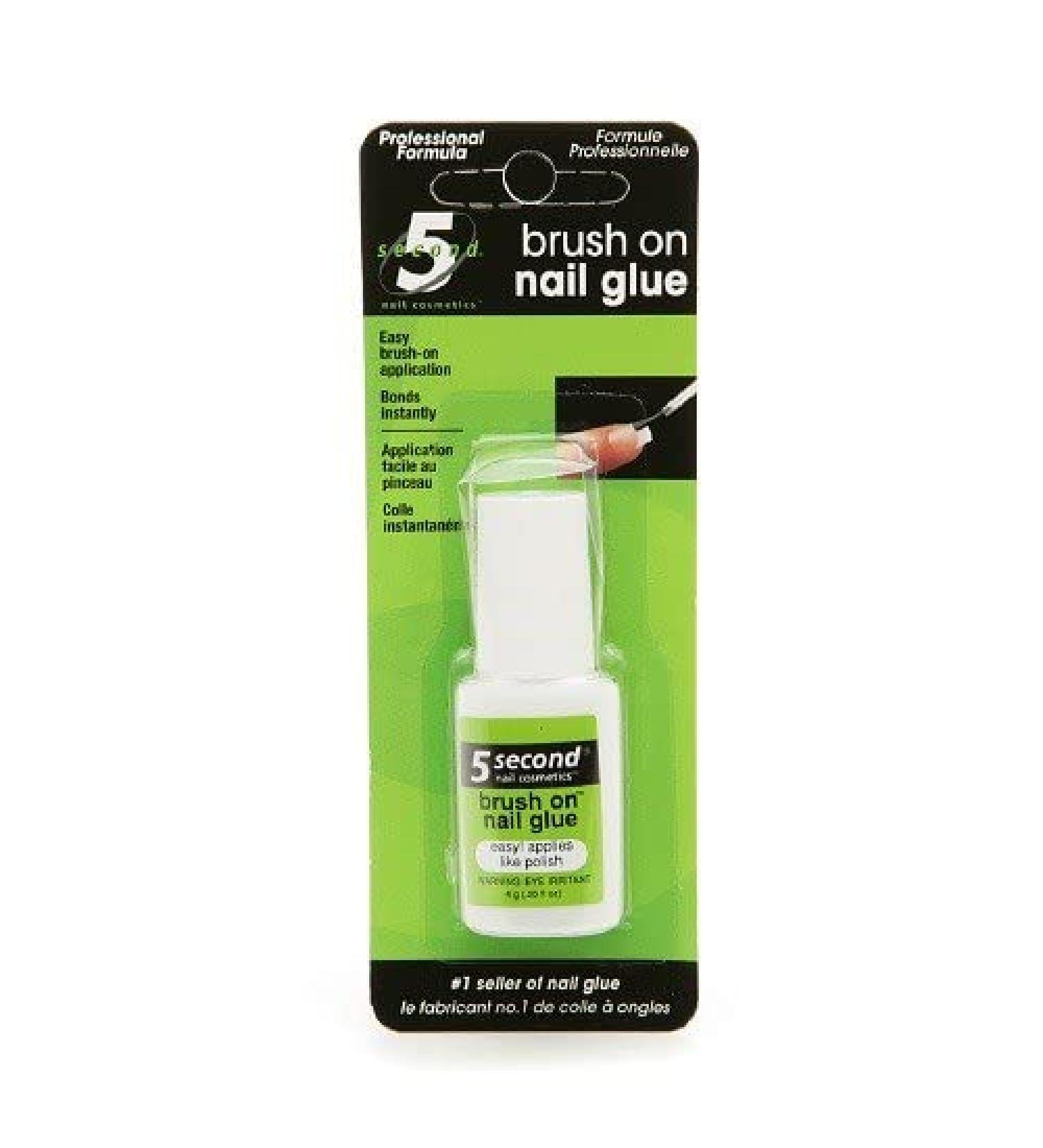 5 Second Nail Glue - 0.2 oz | Easy Brush-On Application - Buy Online on SooperMarket.com