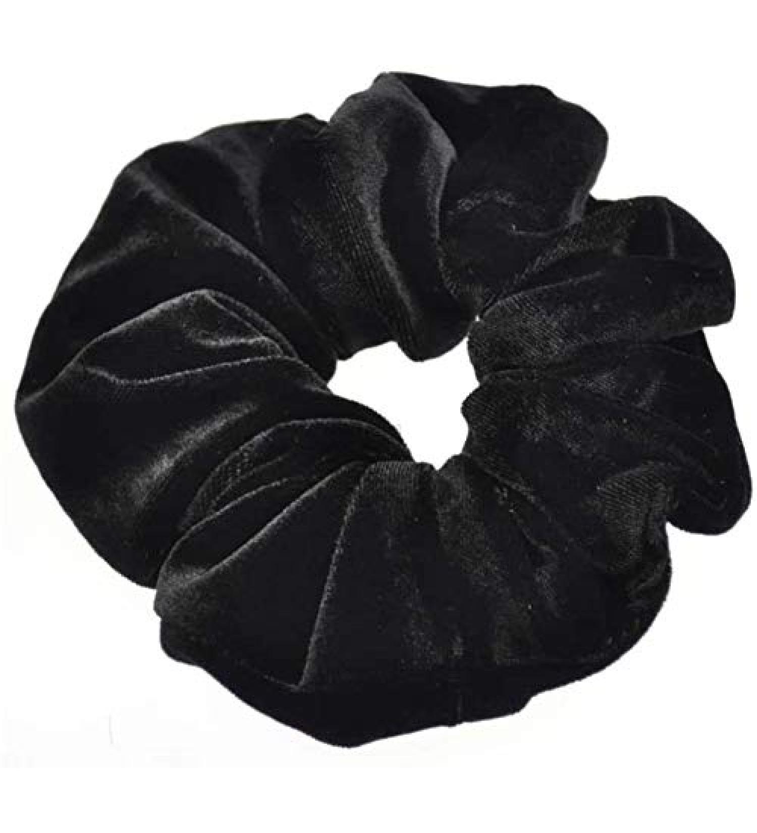 Mytoptrendz Classic Luxury Black Velvet Scrunchie - Perfect Ponytail Holder for Stylish Hair Accessories - Buy Online on SooperMarket.com