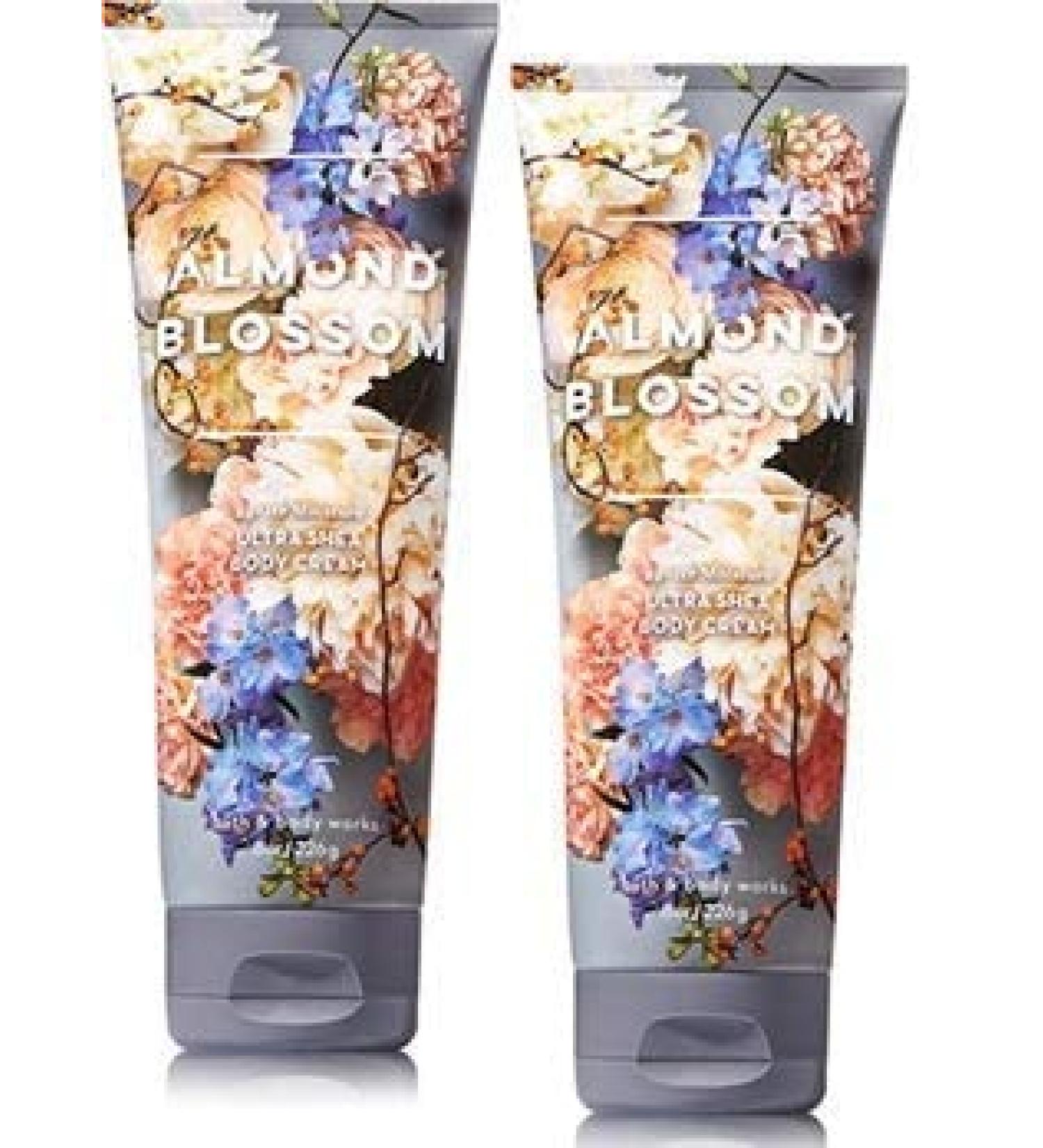 Bath and Body Works 2 Pack Almond Blossom Ultra Shea Body Cream 8 Oz.