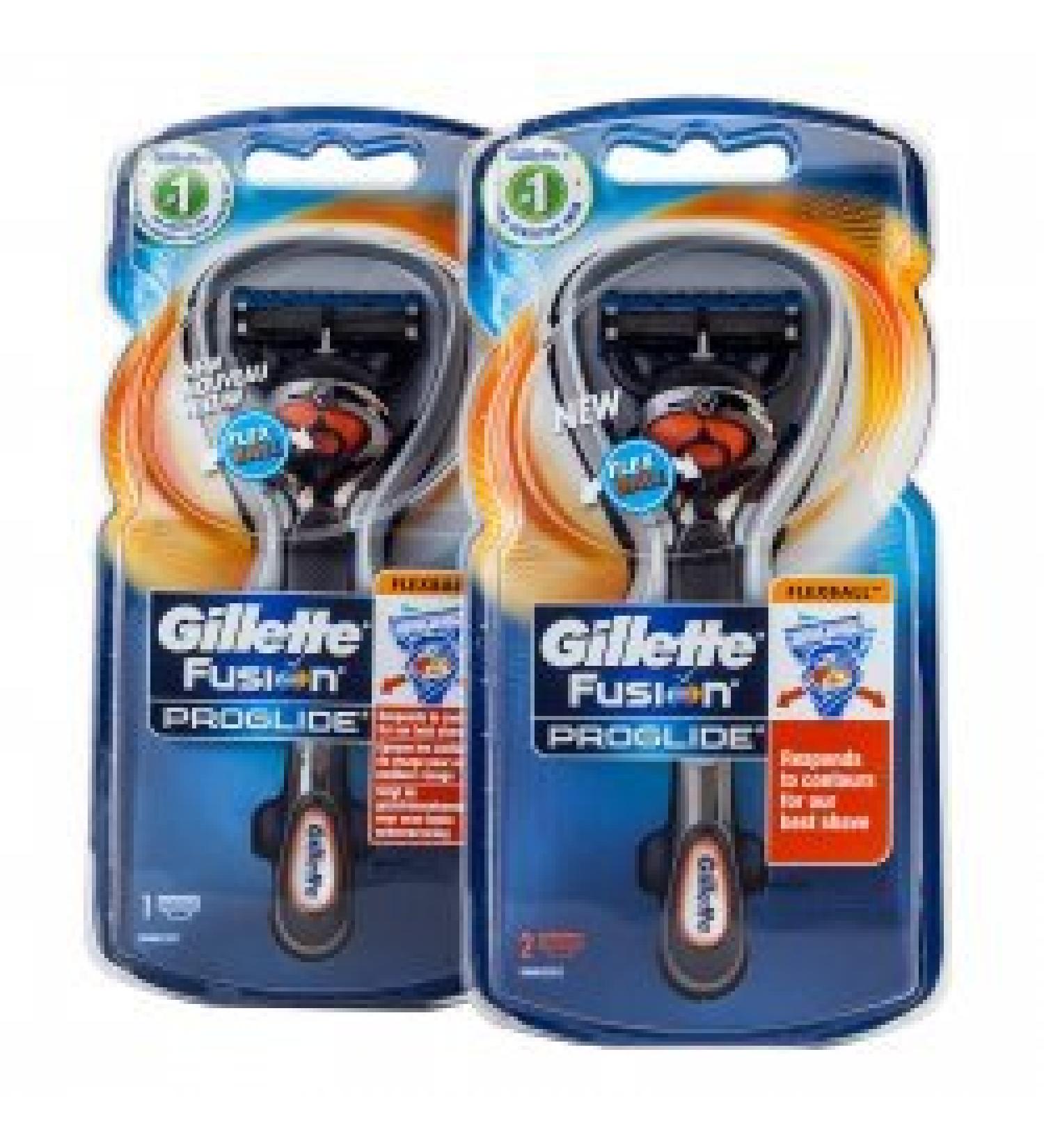 Gillettte Fusion Proglide Flexball Razor (razor with 2 blades)