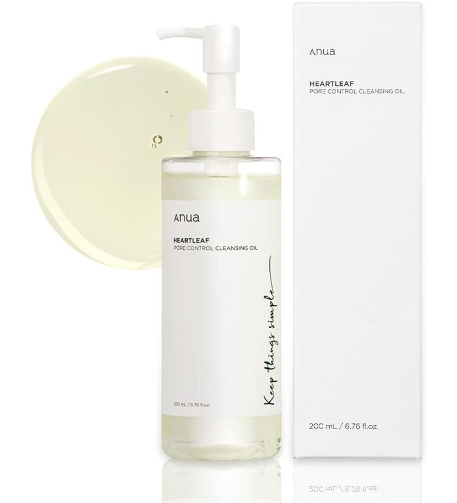 ANUA Heartleaf Pore Control Cleansing Oil Facial Cleanser 6.76 fl oz - Gentle Deep Cleansing for Clear Skin - Buy Online on SooperMarket.com