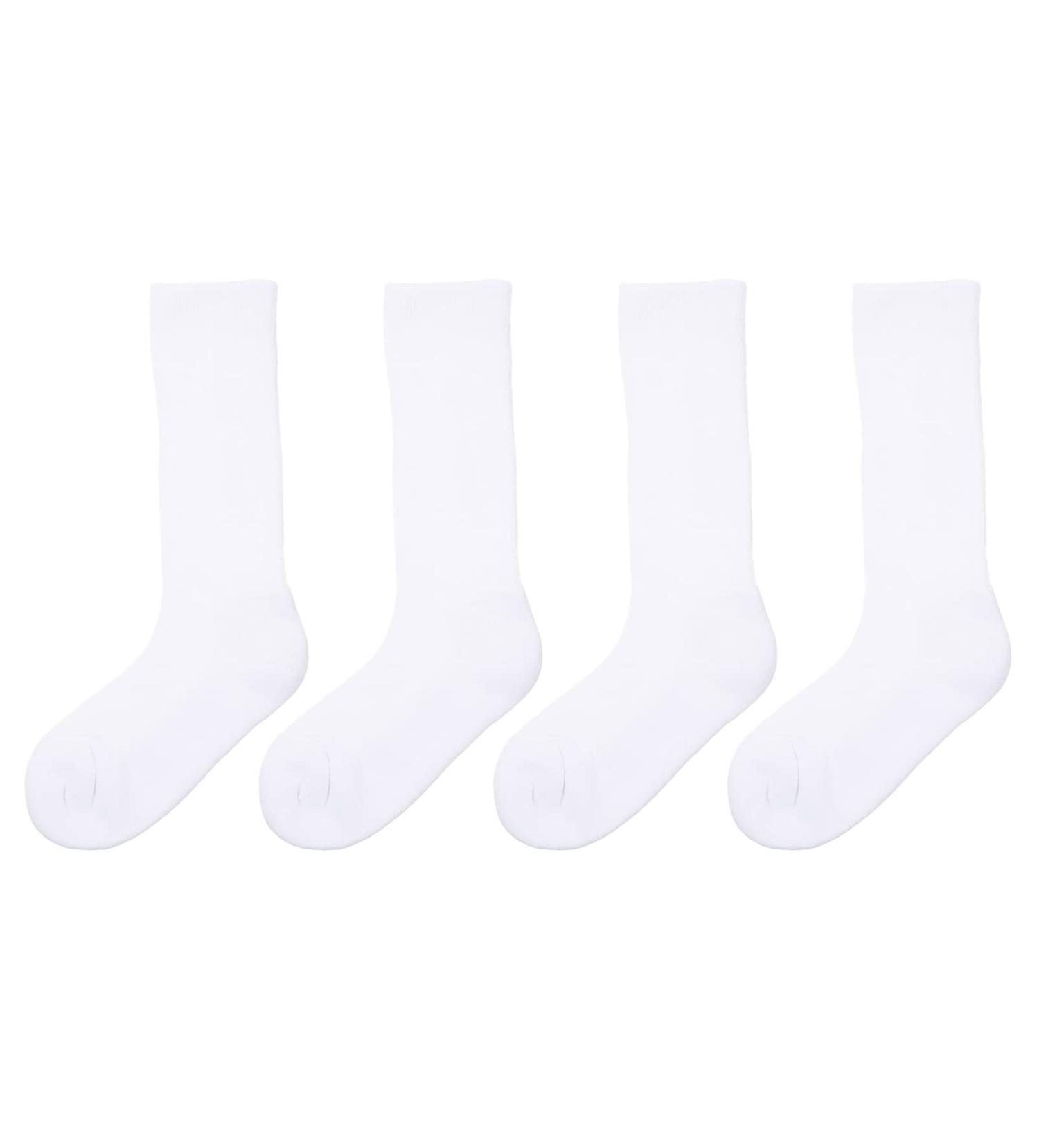 Healeved 2 Pairs Cotton Diabetic Crew Socks - White & Ankle - Elderly Nursing Comfort - Buy Online on SooperMarket.com