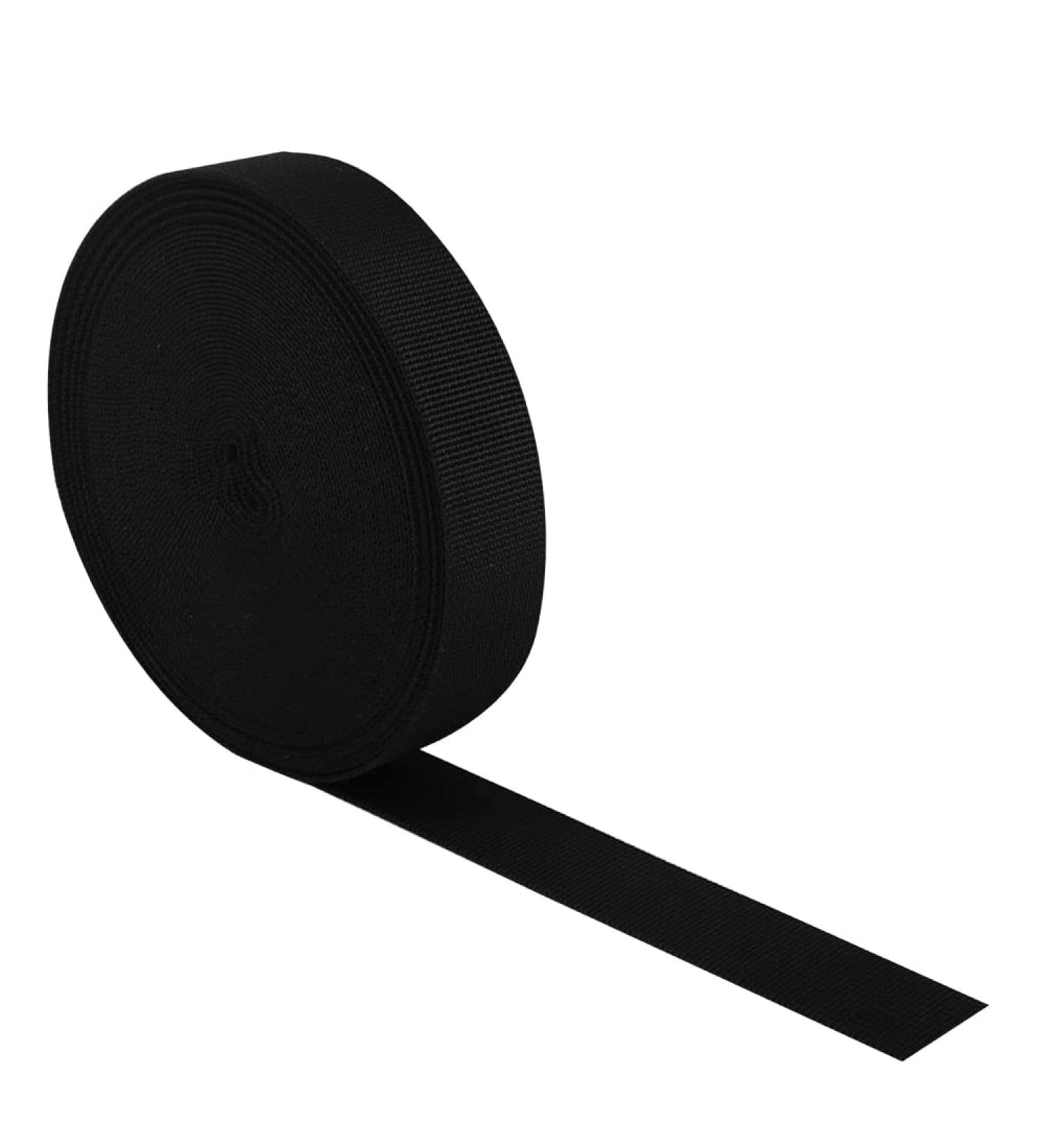 RETON 1 1/4 Inch Black Nylon Webbing Strap - 10 Yards for Outdoor DIY Gear, Backpacks, Pet Collars & Crafts - Buy Online on SooperMarket.com