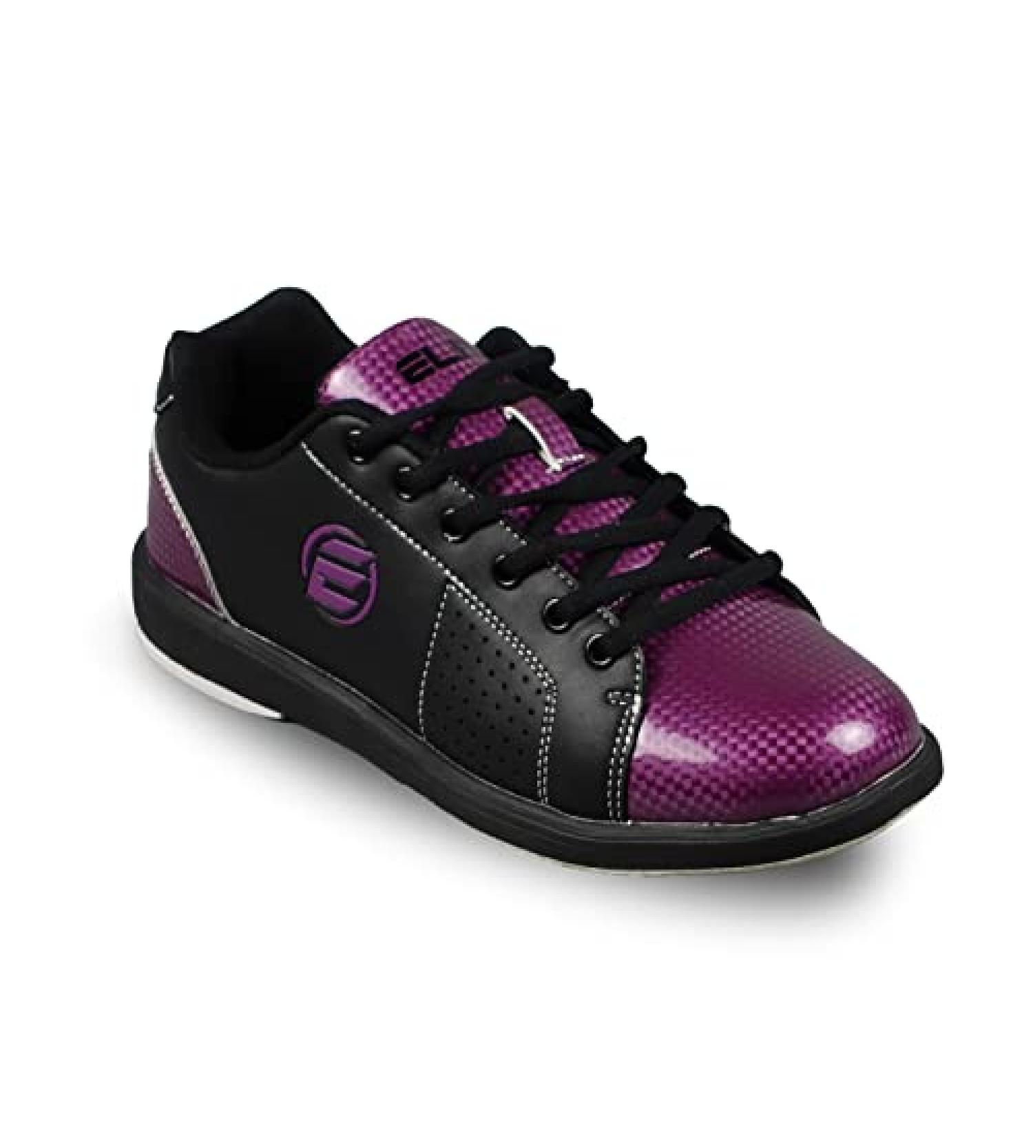 ELITE Women's Classic Black/Purple Bowling Shoes 8 - Stylish and Comfortable for Bowling Enthusiasts - Buy Online on SooperMarket.com
