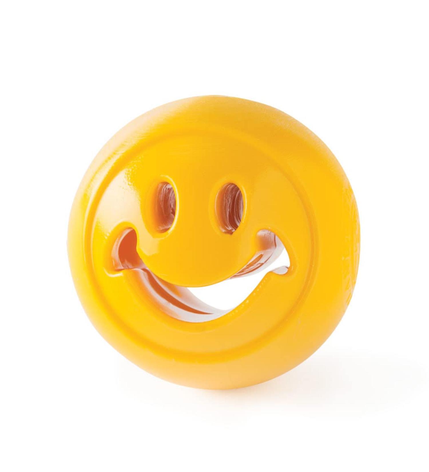 Outward Hound Planet Dog Orbee-Tuff Nooks - Yellow Smiley Snack Toy for Dogs | International Shipping - Buy Online on SooperMarket.com
