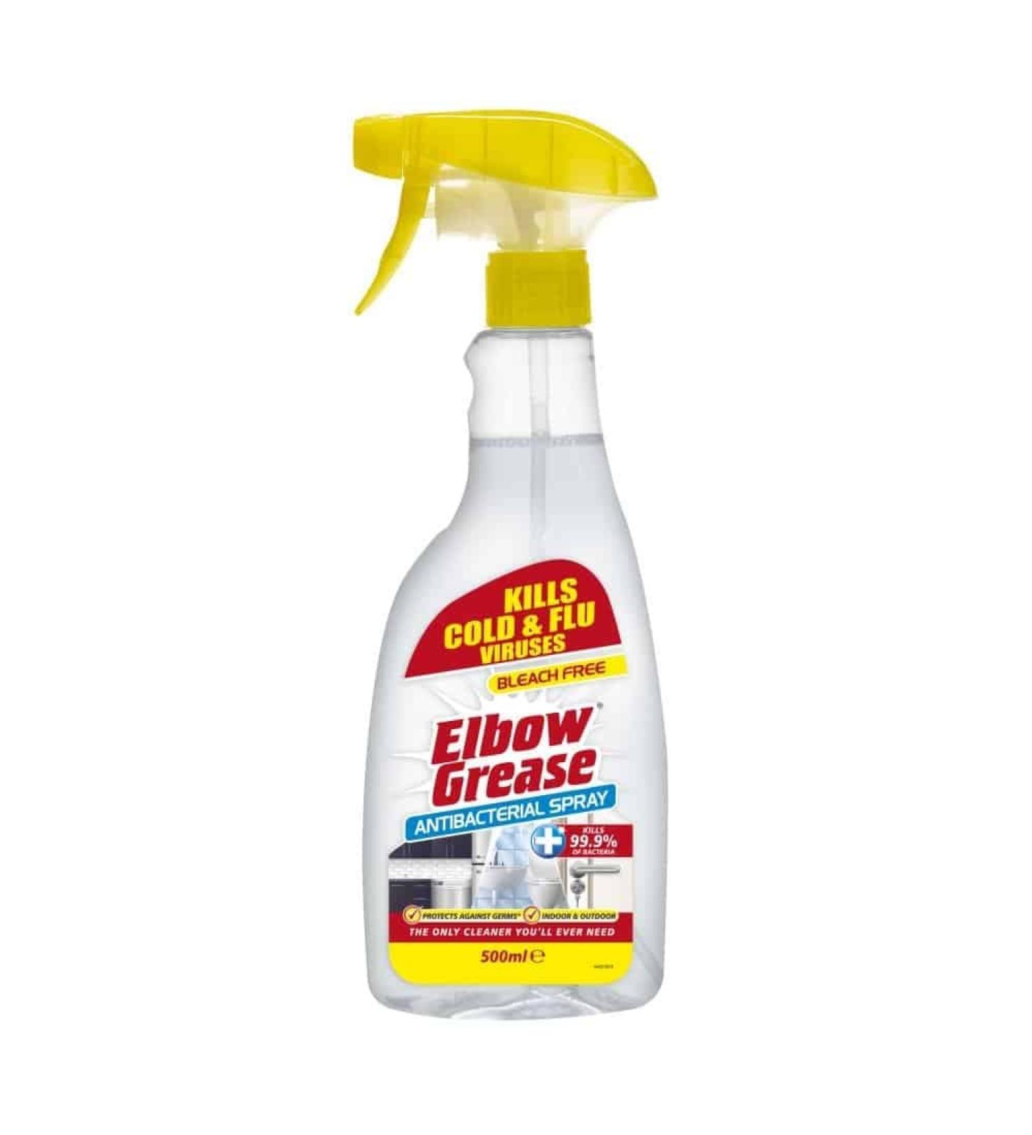 Elbow Grease Antibacterial Spray-Bleach Free-Kills cold and flu viruses-Protects against 99.9% germs in outdoor and indoor.( Pack of 1 )