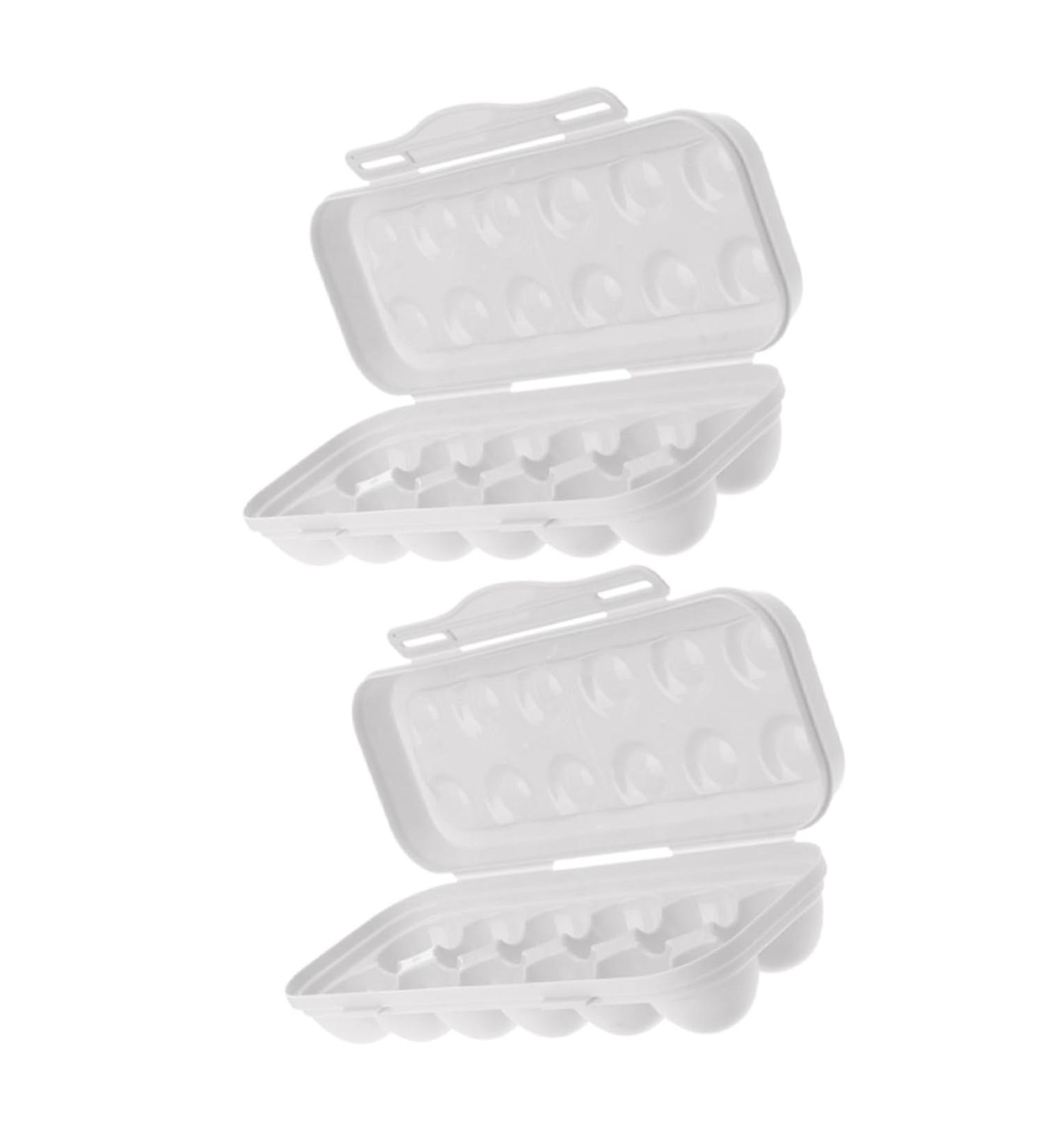 ABOOFAN 2pcs Anti-Collision Damage Chicken Containers for Fridge Pantry Egg Bins for Fridge Food re-usable Grey 30X11X6.5CM - Buy Online on SooperMarket.com