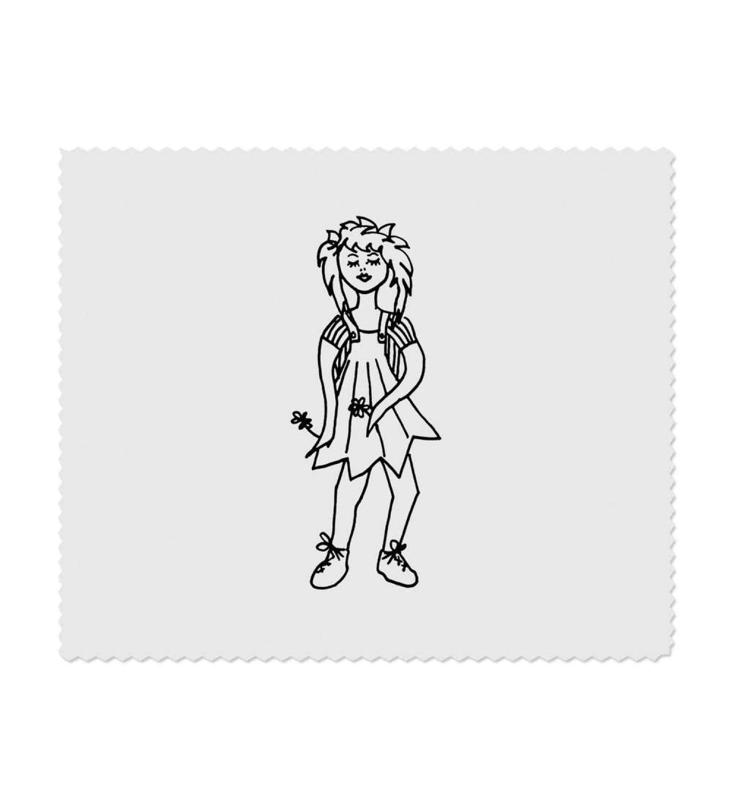 Buy Azeeda 'Girl Holding Flowers' Microfiber Cleaning Cloths - 2 Pack for Glasses & Lenses | International Shipping Available - Buy Online on SooperMarket.com