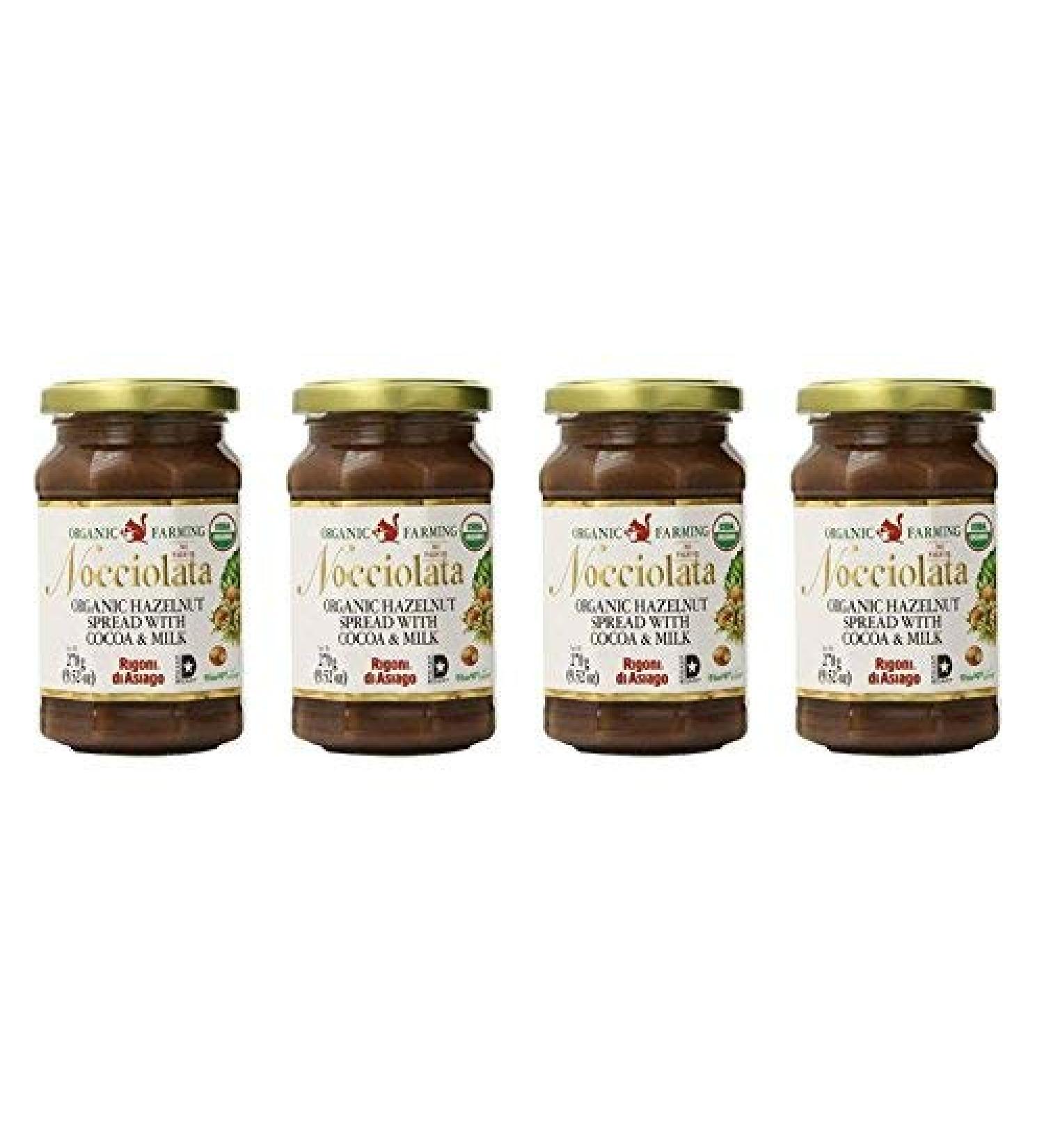 Nocciolata Hazelnut Spread with Cocoa & Milk 4-Pack - 9.52 Oz Jars - Buy Online on SooperMarket.com