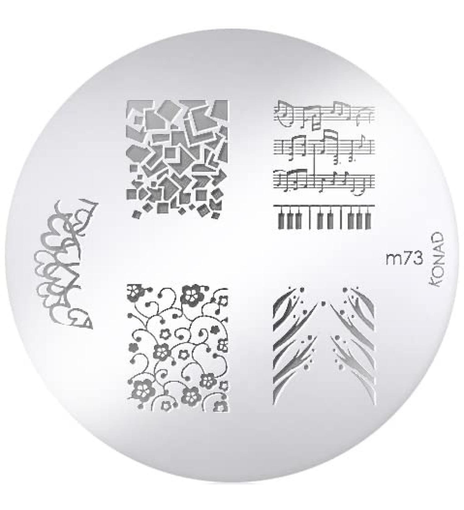 Konad stencil stamping stamping stencil M73