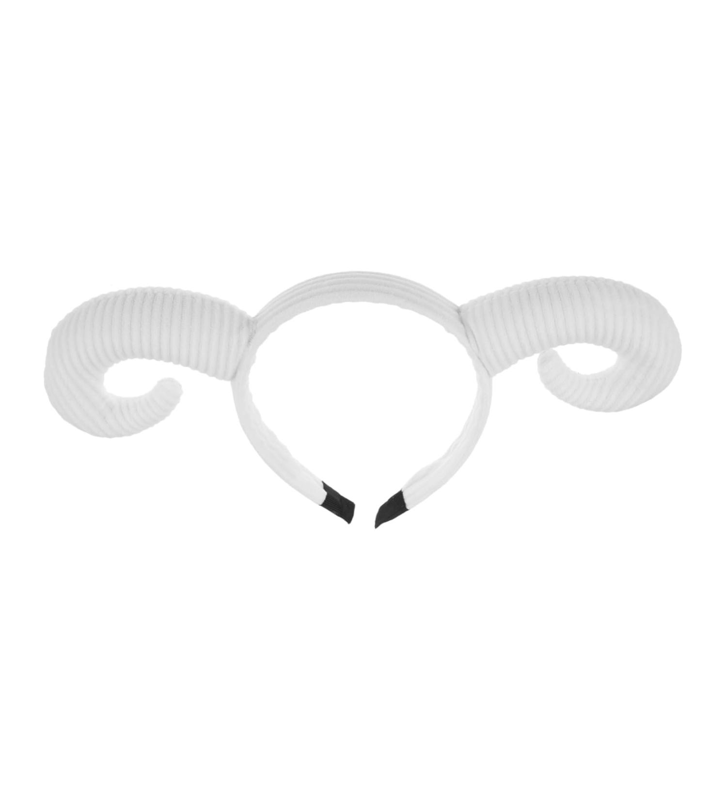 Gogogmee Sheep Horn Headband Head Band Halloween Decor Animal Headdress Halloween Hair Accessory Horn Hairband Funny Hairband Sheep Horn Hair Hoops Hair Decor Photo Prop Cotton White One Size White - Buy Online on SooperMarket.com