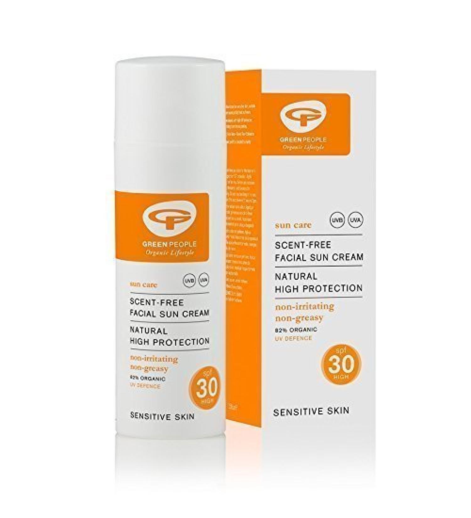 Green People Facial Sun Cream Fragrance Free SPF 30 50 ml 50 ml (1 pack)