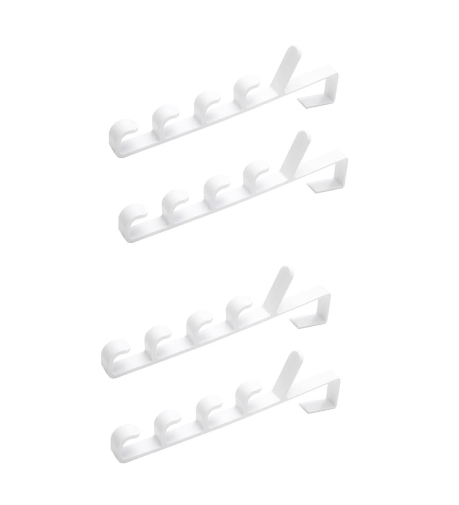 Cabilock 4 Pcs Towel Hooks Hanging Rack Multifunction Door Hanger 2pcsx2pcs Whitex2pcs - Buy Online on SooperMarket.com