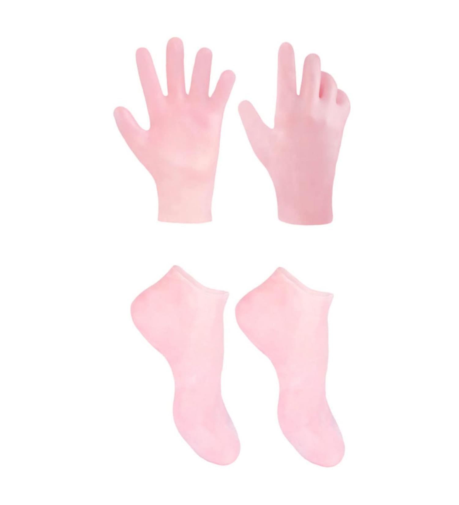 Amosfun 2 Sets Hydrating Sock Gloves Gel Spa Gloves Gel Boat Socks Heel Socks Protector Cotton Gloves for Dry Hands Cracked Foot Socks Whitening Exfoliating Gloves Remover Soft Boots Sebs - Buy Online on SooperMarket.com