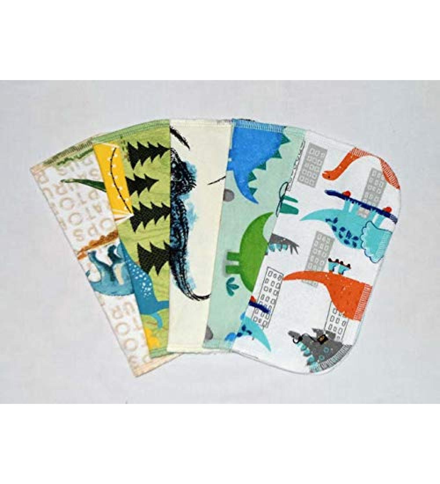 8x8 Inch Dinosaur Printed Flannel Little Wipes - Soft 1 Ply Fabric - Buy Online on SooperMarket.com