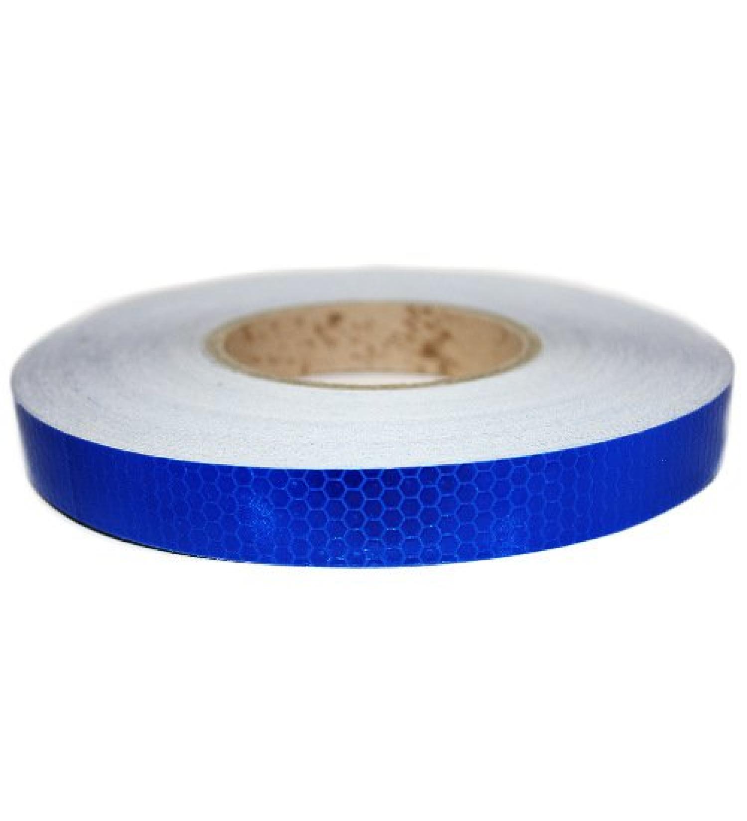 2.5cm*2.5m reflective sticker night reflector tape reflector strap self -adhesive self -adhesive warning tape warning strap for bicycle car trailer blue