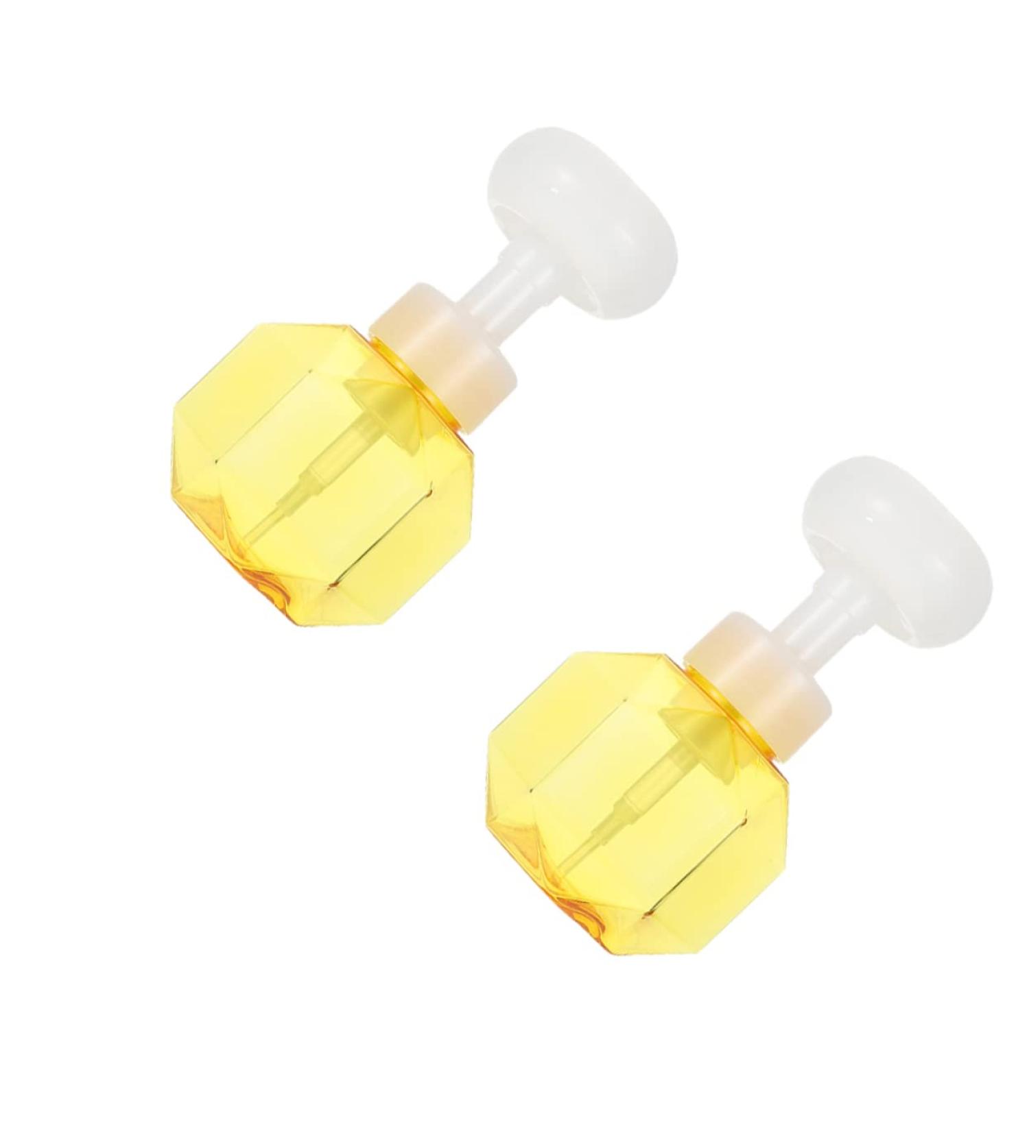 Fomiyes 4-Piece Flower Bubble Bottle Set | Mini Plastic Containers & Foam Soap Dispenser | Transparent 9.7x9.7x16.3cm - Ideal for Home & Travel - Buy Online on SooperMarket.com
