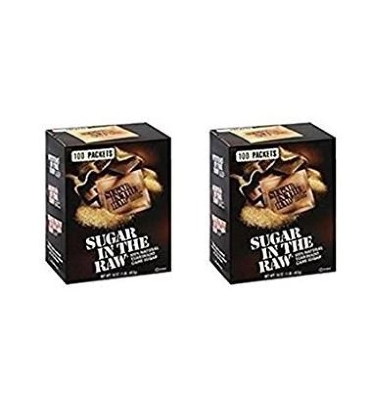 Sugar In The Raw, Packets, 100 ct (Pack of 2) 100 Count (Pack of 2)