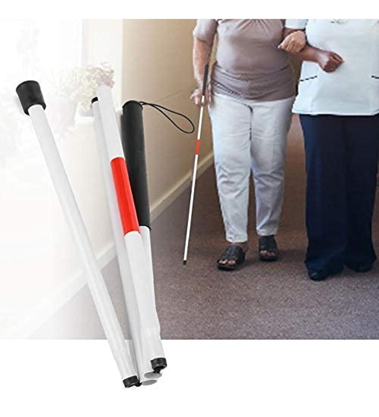Walking Stick Walking Stick Portable Folding Blind Walking Stick Aluminum Alloy Reflective Blind Elderly Guide Cane Multi-Purpose Crutch - Buy Online on SooperMarket.com