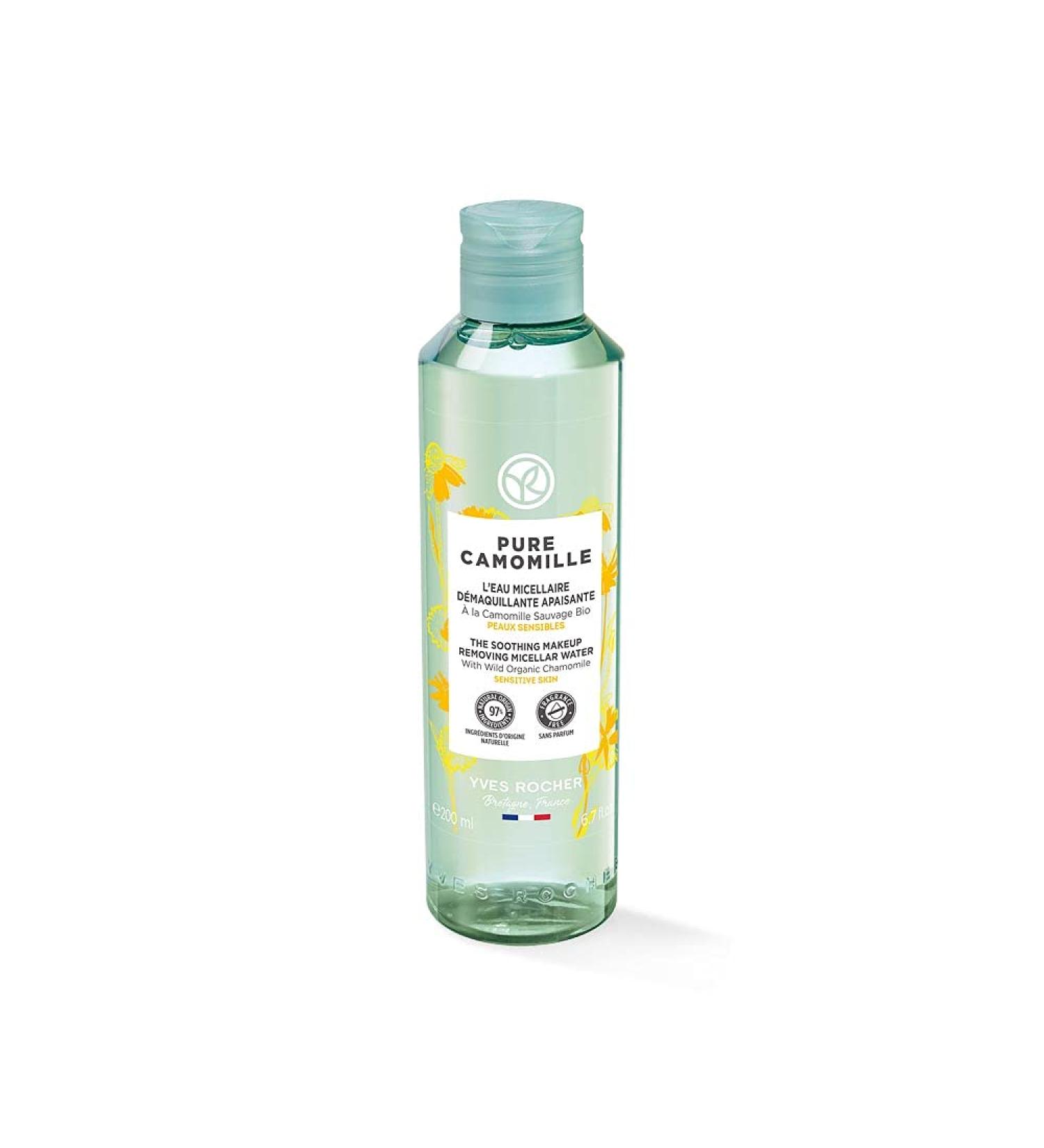 Yves Rocher Pure Camomille Soothing Micellar Water - Organic Chamomile for Sensitive Skin | 200 ml - Buy Online on SooperMarket.com