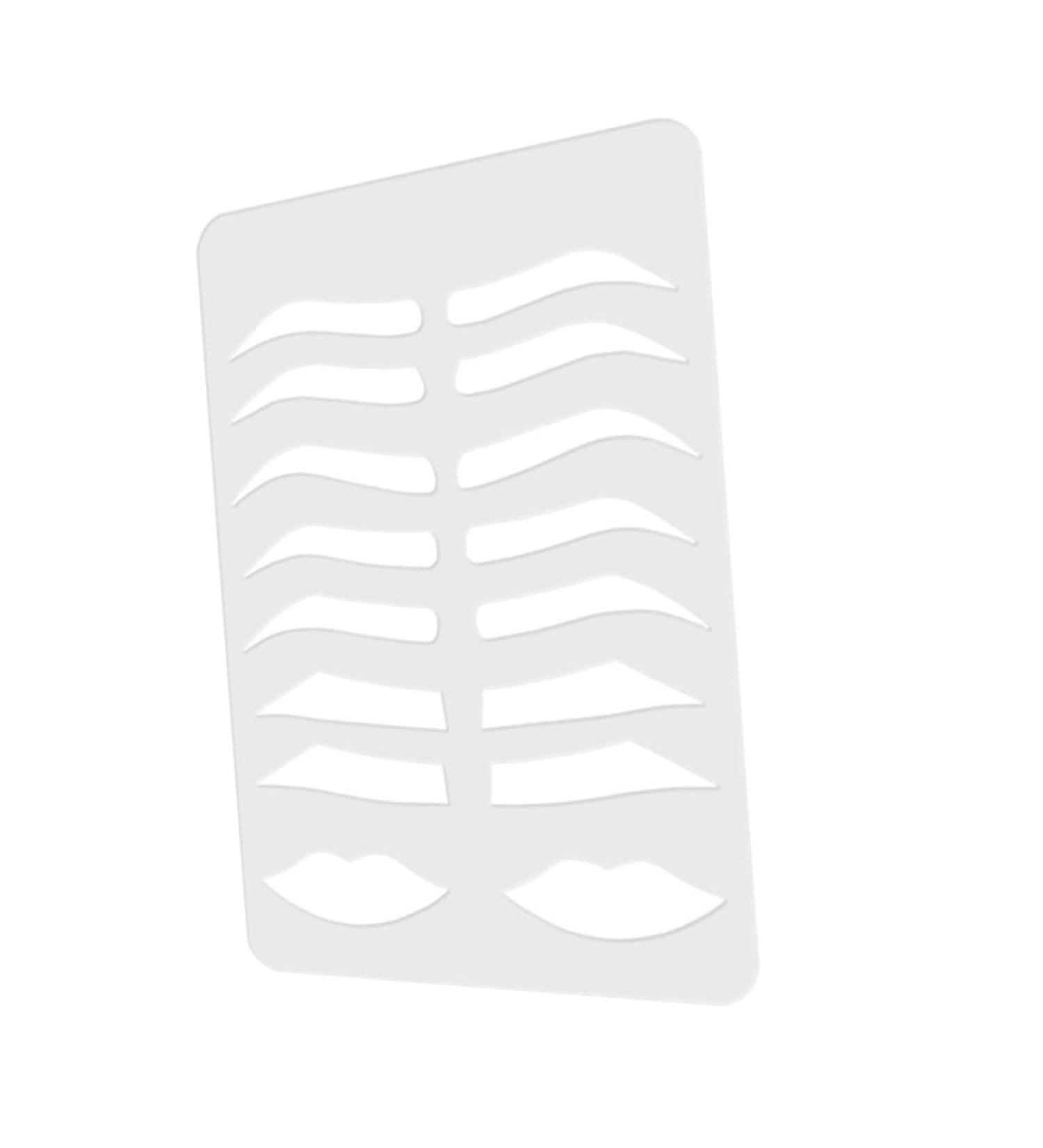 Didiseaon Eyebrow Stencil Plate Brow Template Lip Stencil Brow Practicing Tool Eyebrow Shape - Buy Online on SooperMarket.com