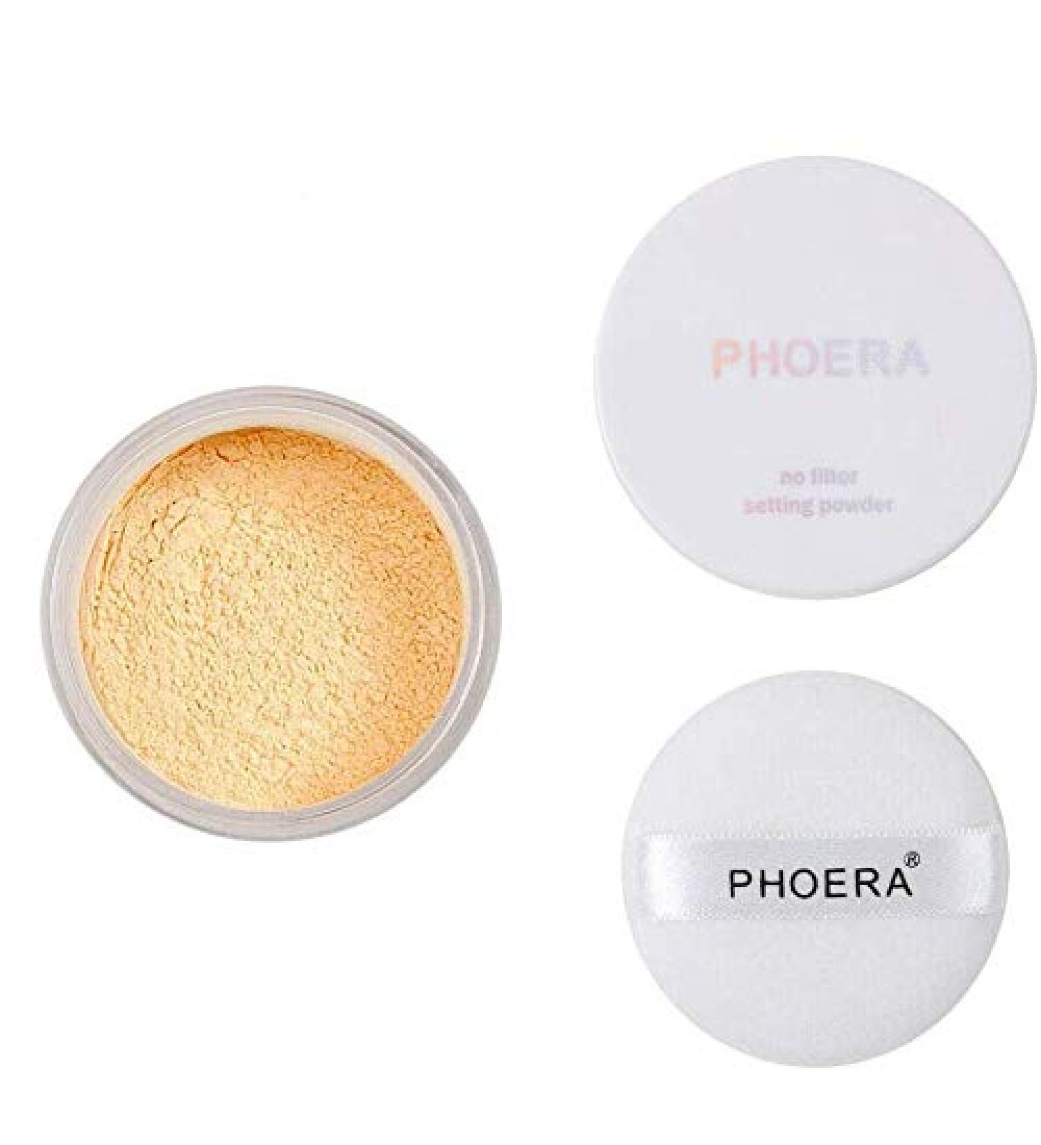 AQUAPURITY PHOERA Loose Makeup Setting Powder Long Lasting Lightweight Foundation - Banana Shade - Buy Online on SooperMarket.com