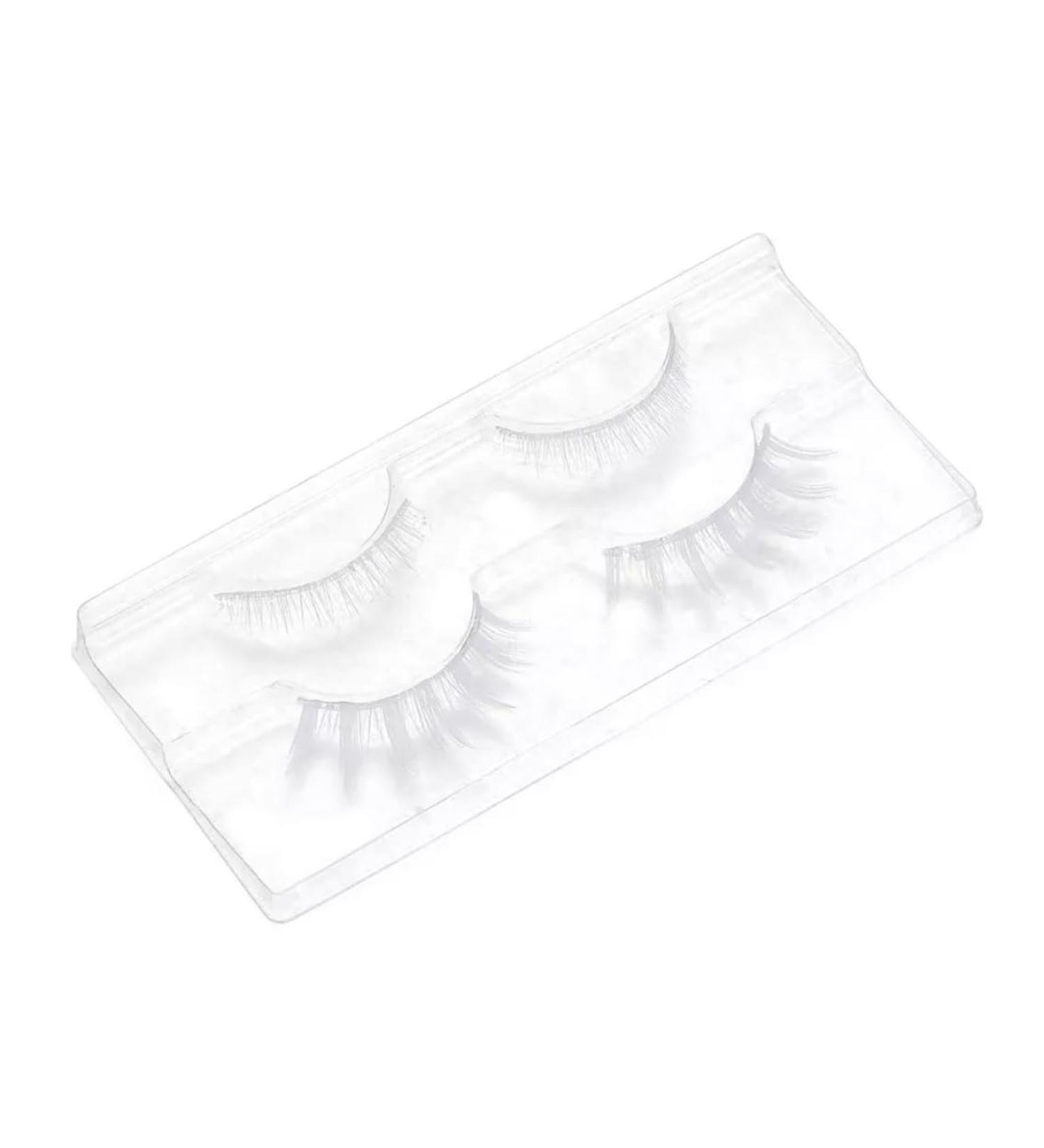 Buy White False Eyelashes - Colorful Cosplay Makeup & Natural Extensions for Halloween & Masquerade Parties | International Shipping - Buy Online on SooperMarket.com