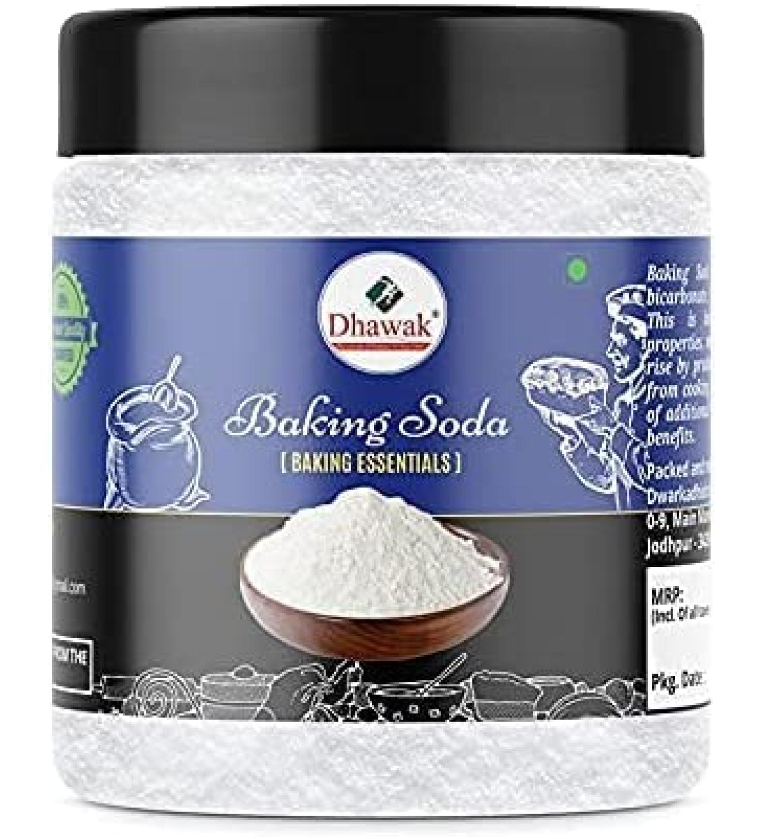 AOZA Dhawak Baking Soda - 400 GMS. | uses for Cleaning face Skin Teeth whitening Cooking Eating |Sodium Bicarbonate |Jar Pack | - Buy Online on SooperMarket.com