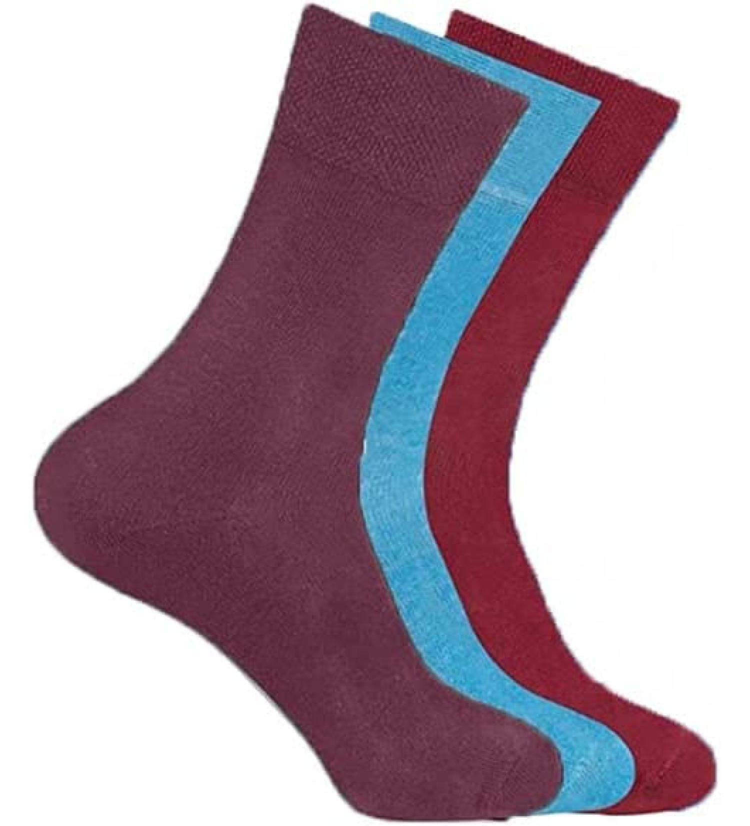 COSHAL 3 Pairs Womens Diabetic Socks wide Honey Comb top soft cuff Ankle Medium-Elastic Grip Soft Toe cosy feel for sensitive feet Legs Non-Binding Circulatory Socks SIZE (4-7) One Size Assorted Colours (3 Pairs) - Buy Online on SooperMarket.com