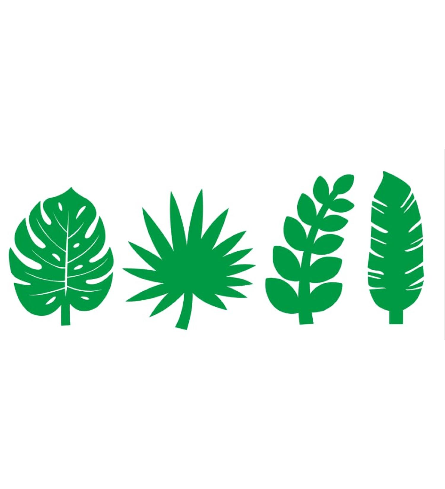 Cyodoos 24Pcs Tropical Palm Leaves Cupcake Toppers Green Glitter Tropical Cake Decorations Hawaii Luau Cupcake Picks for Plant Leaf Summer Tropical Theme Birthday Party Cake Decorations Supplies