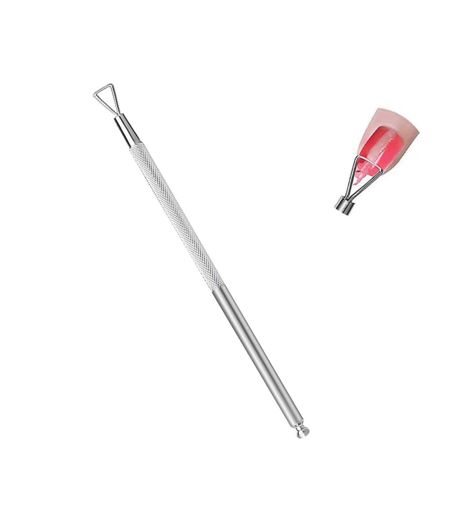 Cuticle Pusher Remover Triangle Cuticle Peeler Scraper Stainless Steel Nail Gel Remover Professional Nail Tool for Removing UV Manicure Treatments - Buy Online on SooperMarket.com