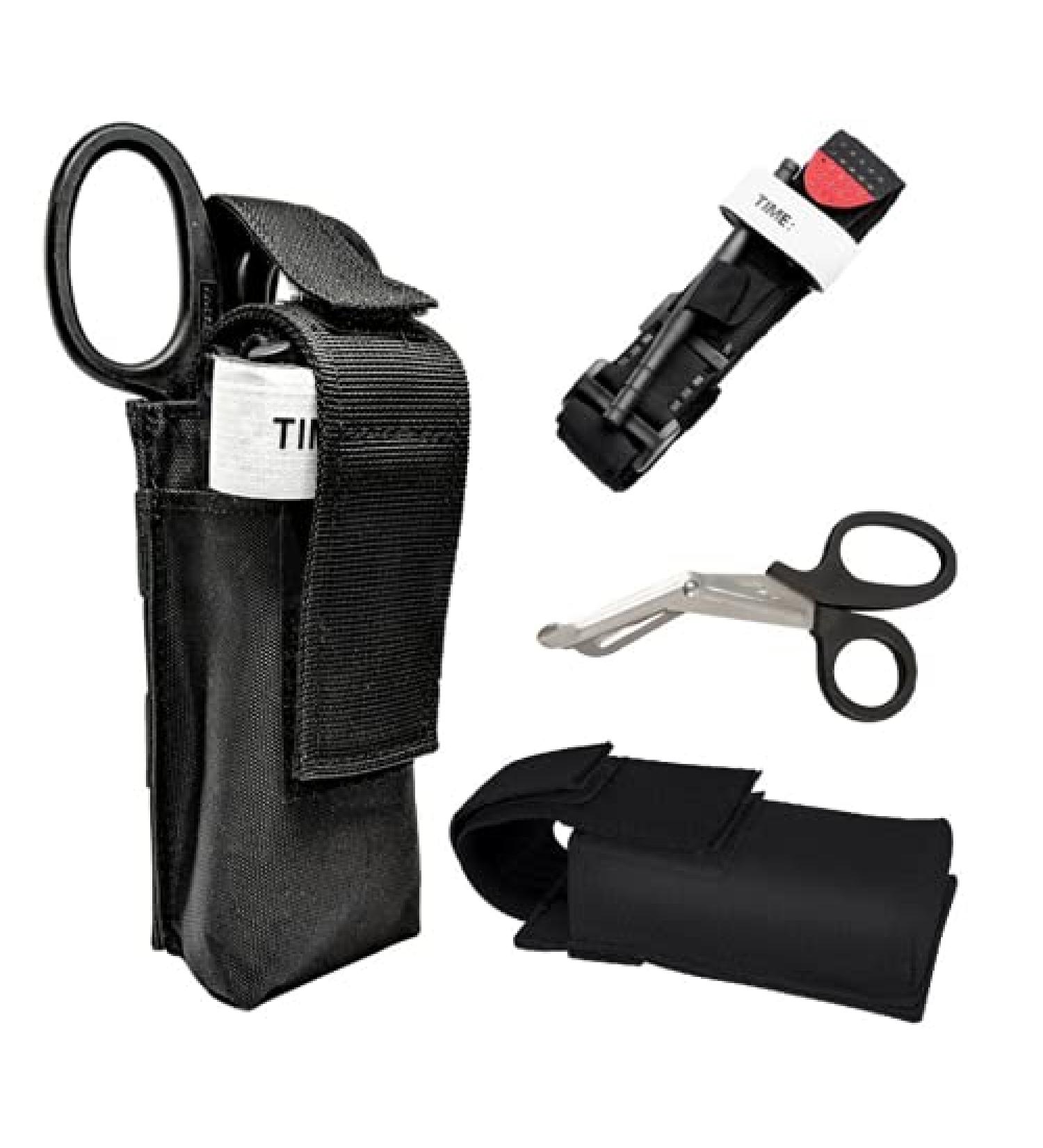 Feloyal Tourniquet Set | Tactical Medical Beutel & EMT Scissors for Outdoor Emergencies | Essential Hunting & Hiking Accessories for Blood Loss Control - Buy Online on SooperMarket.com