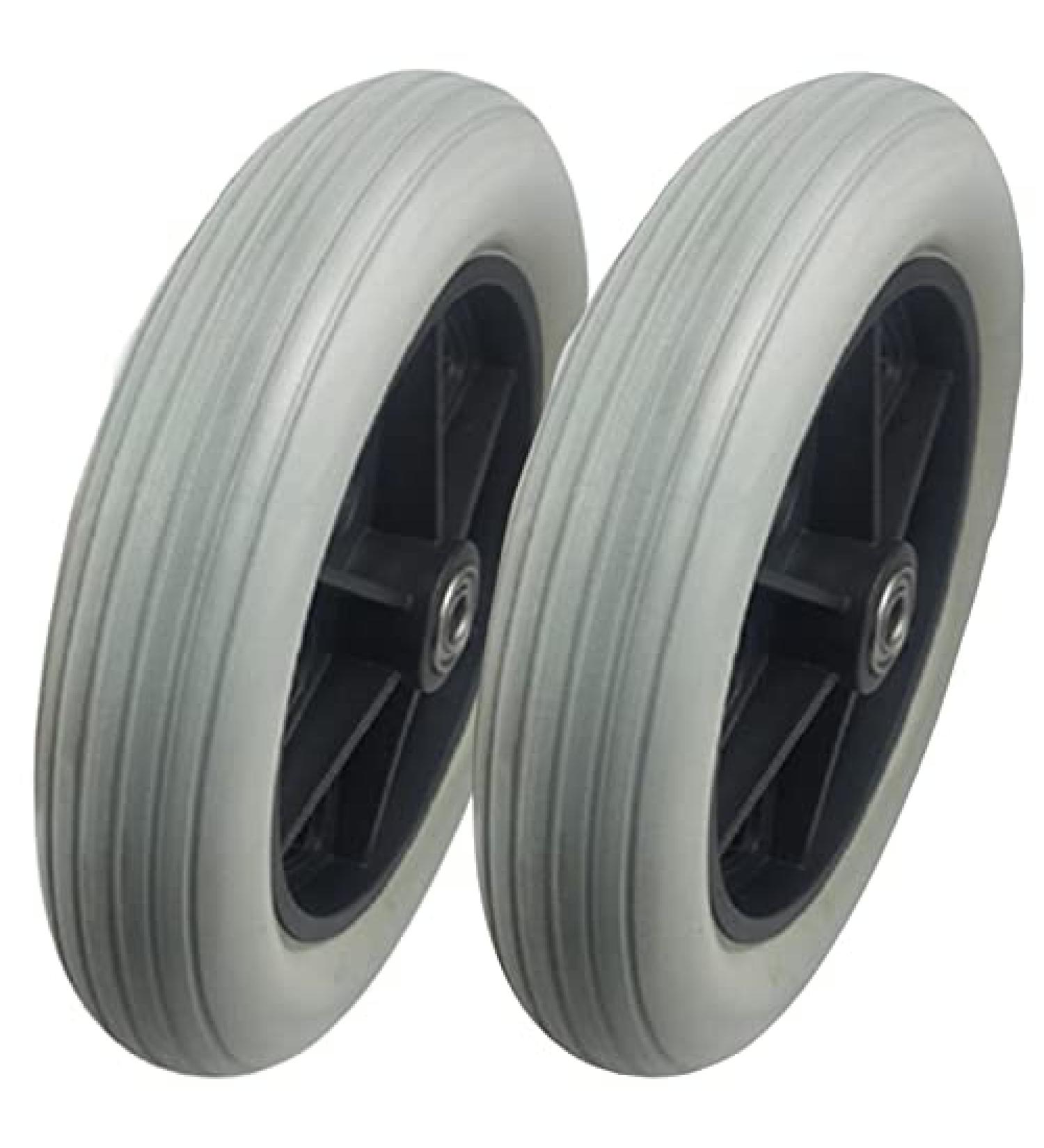 Wheelchair Front Wheel Replacement Front Wheels for Wheelchairs Disabled Solid Tire Wheels 8Mm Bearings 2Pcs/6In/15Cm(8in/20cm) - Buy Online on SooperMarket.com