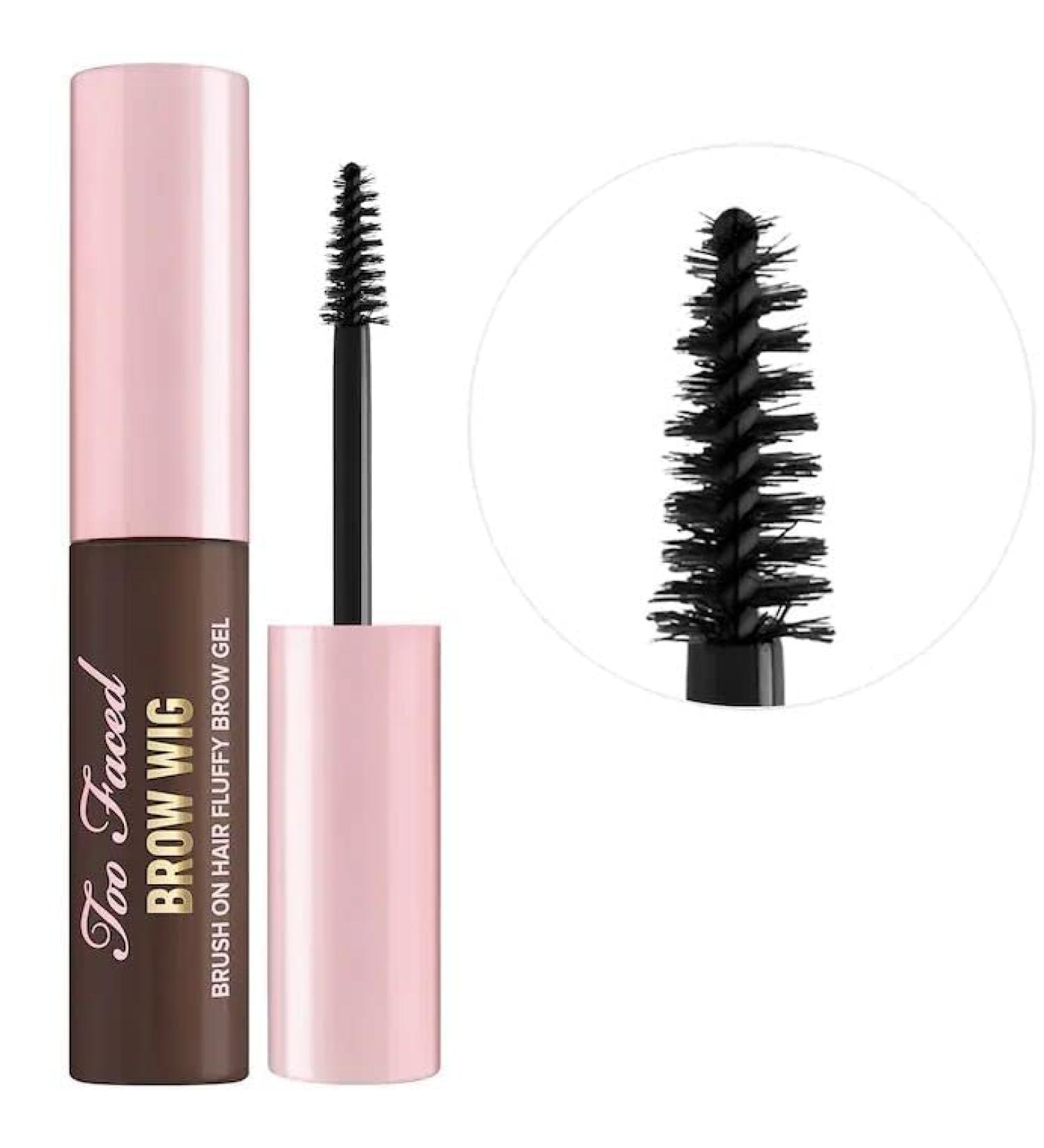 Too Faced Brow Wig Brush On Hair Fluffy Brow Gel - Dark Brown