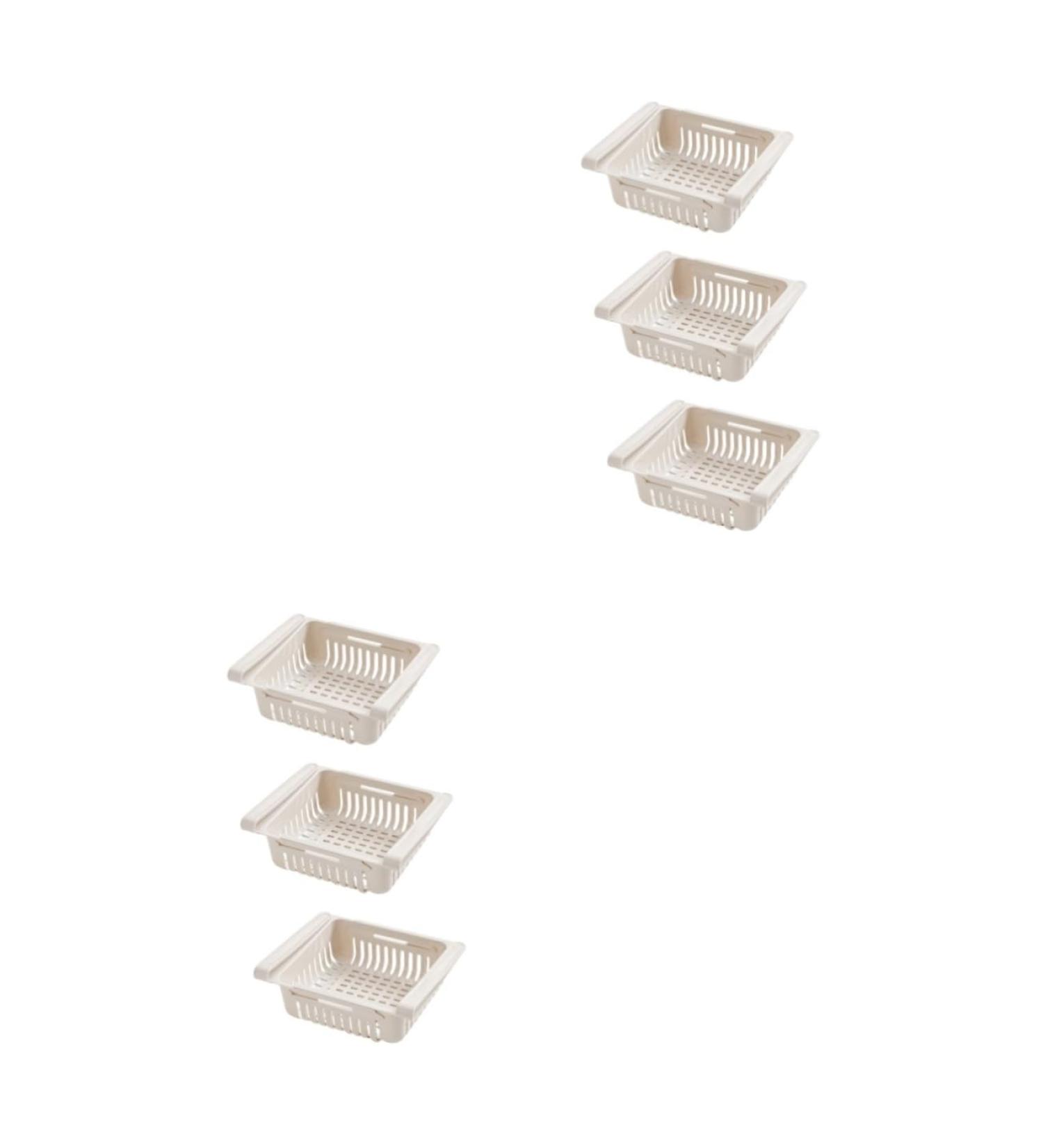 Zerodeko 6 Pcs Hanging Container Basket Fridge Tidy Boxes Food Drain Storage Crisper Drainage Tank Fruit - Buy Online on SooperMarket.com