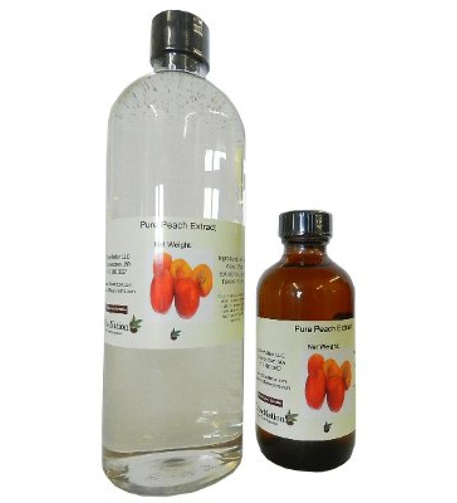 OliveNation Pure Peach Extract, Sugar Free Peach Flavoring, Natural Flavors, Non-GMO, Gluten Free, Kosher, Vegan - 16 ounces