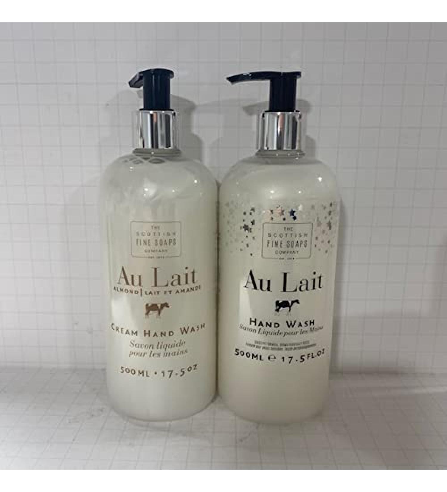 Scottish Fine Soaps Au Lait Hand Wash Set - Almond & Milk - 2 Pack 35 Fl Oz | Luxurious Creamy Clean - Buy Online on SooperMarket.com