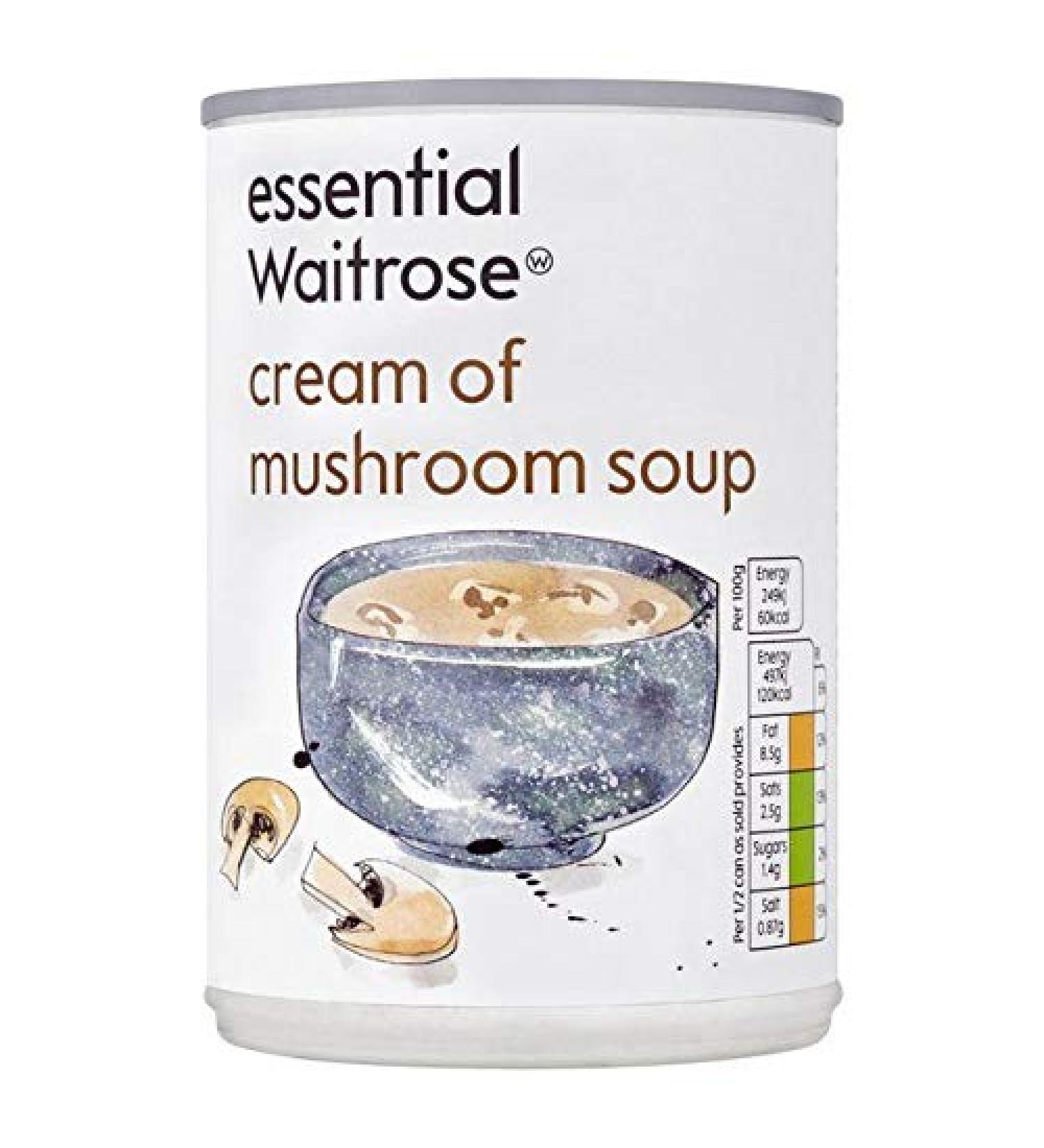 Cream of Mushroom Soup Essential Waitrose 400g