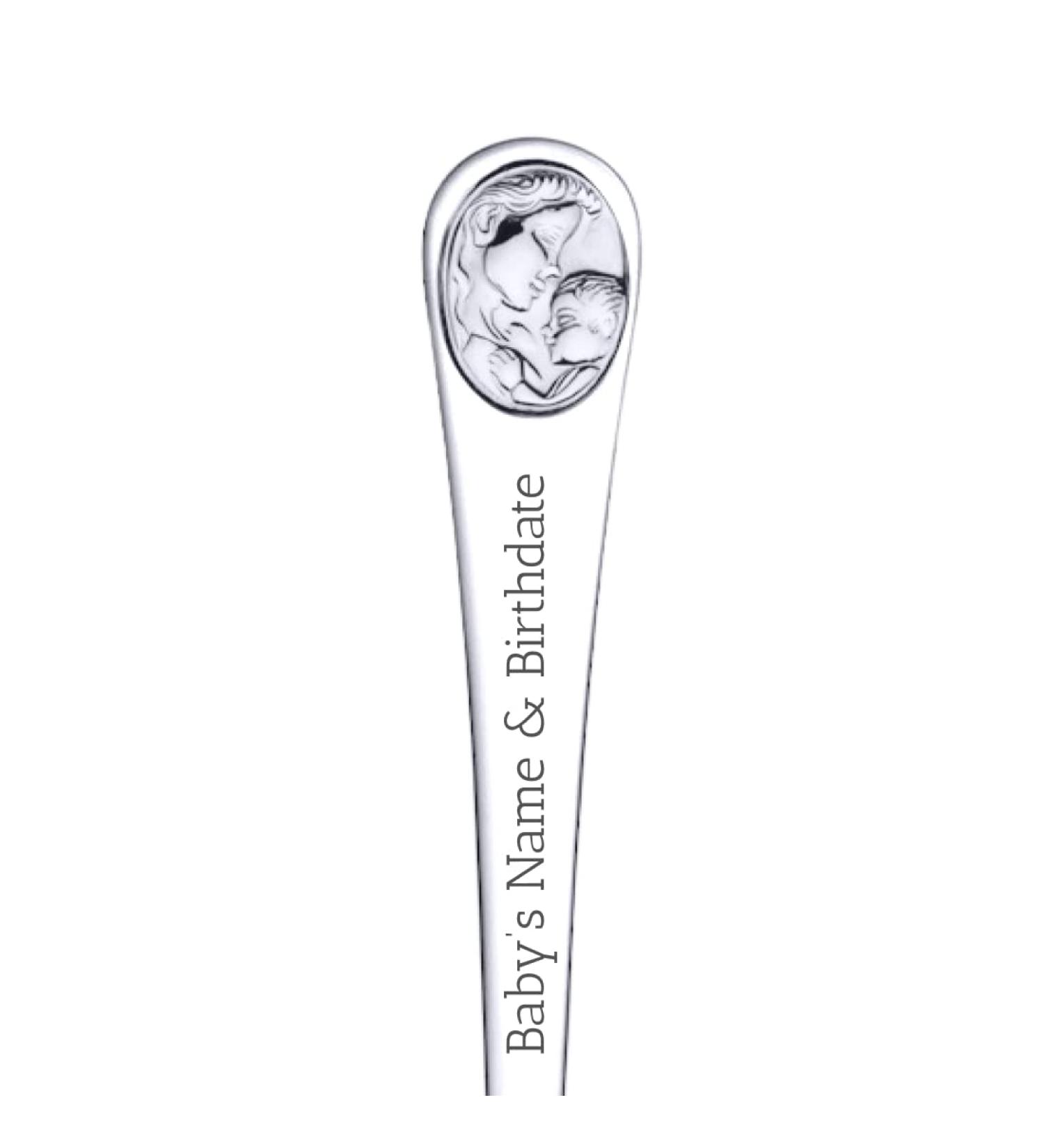 Personalized Baby Feeding Spoon | Custom Engraved Name & Birthdate | Keepsake Gift - Buy Online on SooperMarket.com