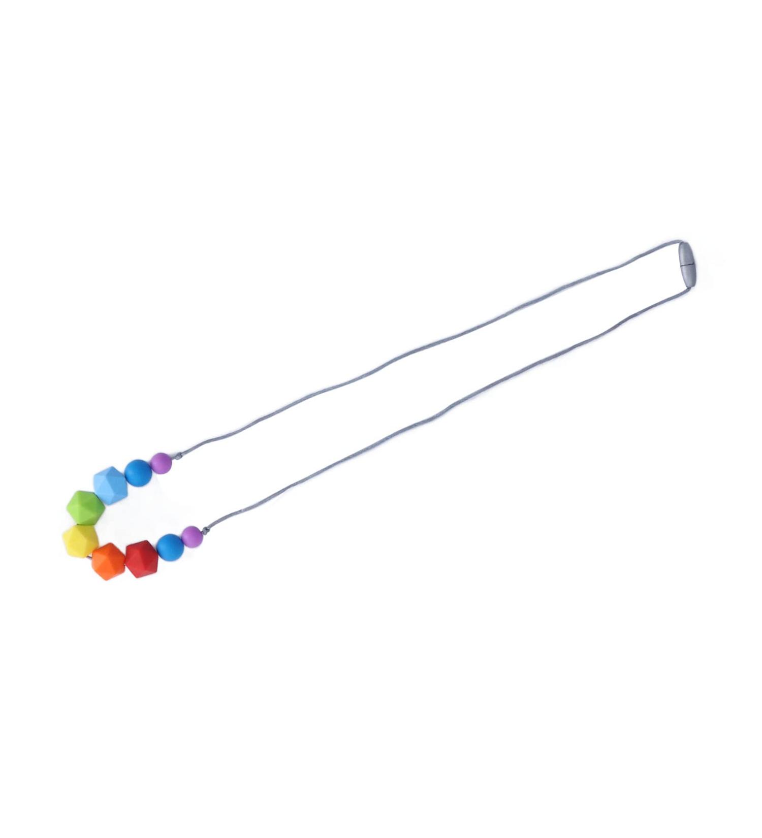 Food Grade Baby Teething Chew Necklace | Silicone Teether for Pacifiers & Teething Relief | Vibrant Colors | Portable & Safe (350ml) - Buy Online on SooperMarket.com