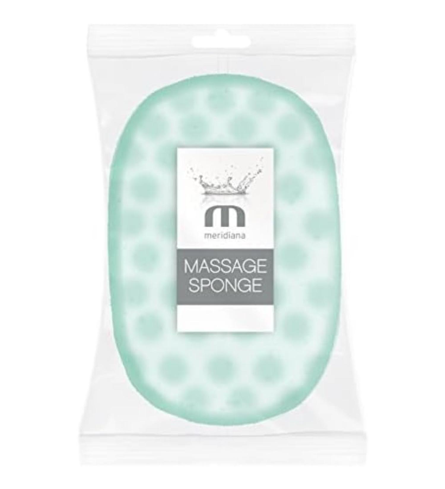 Meridiana Oblong Massage Bath Sponge - Luxurious Spa Experience | 1 Piece Pack for Relaxation & Exfoliation - Buy Online on SooperMarket.com