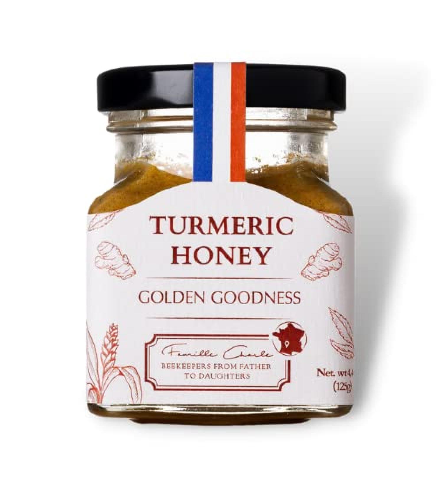 LES ABEILLES DE MALESCOT Turmeric Honey 4.4oz - Natural Immune Support & Anti-Inflammatory - Buy Online on SooperMarket.com