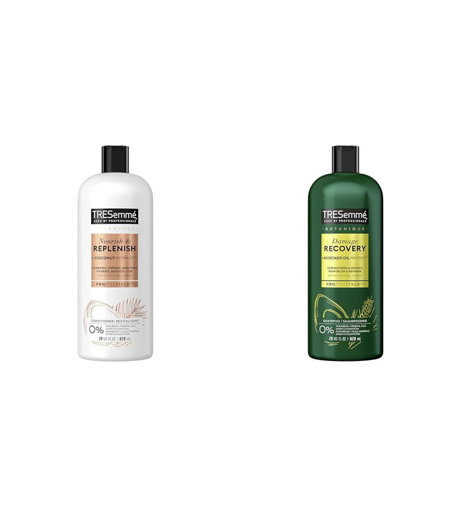 TRESemm Botanique Nourish & Replenish Conditioner for dry hair + Coconut Extract formulated & Botanique Damage Recovery Shampoo for damaged hair + Avocado Oil Protein formulated - Buy Online on SooperMarket.com